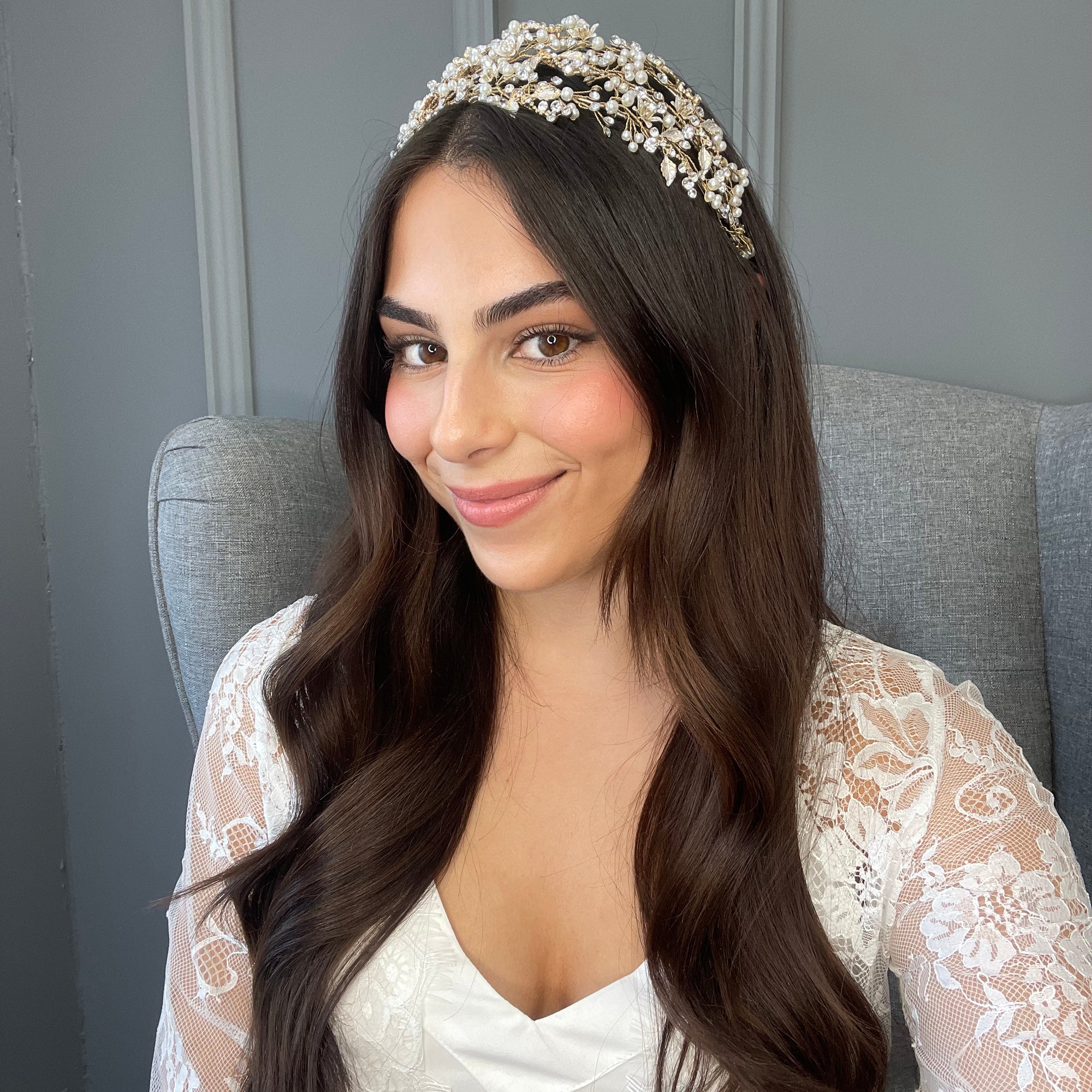 Lamia Bridal Flat Headpiece Hair Accessories - Headpieces