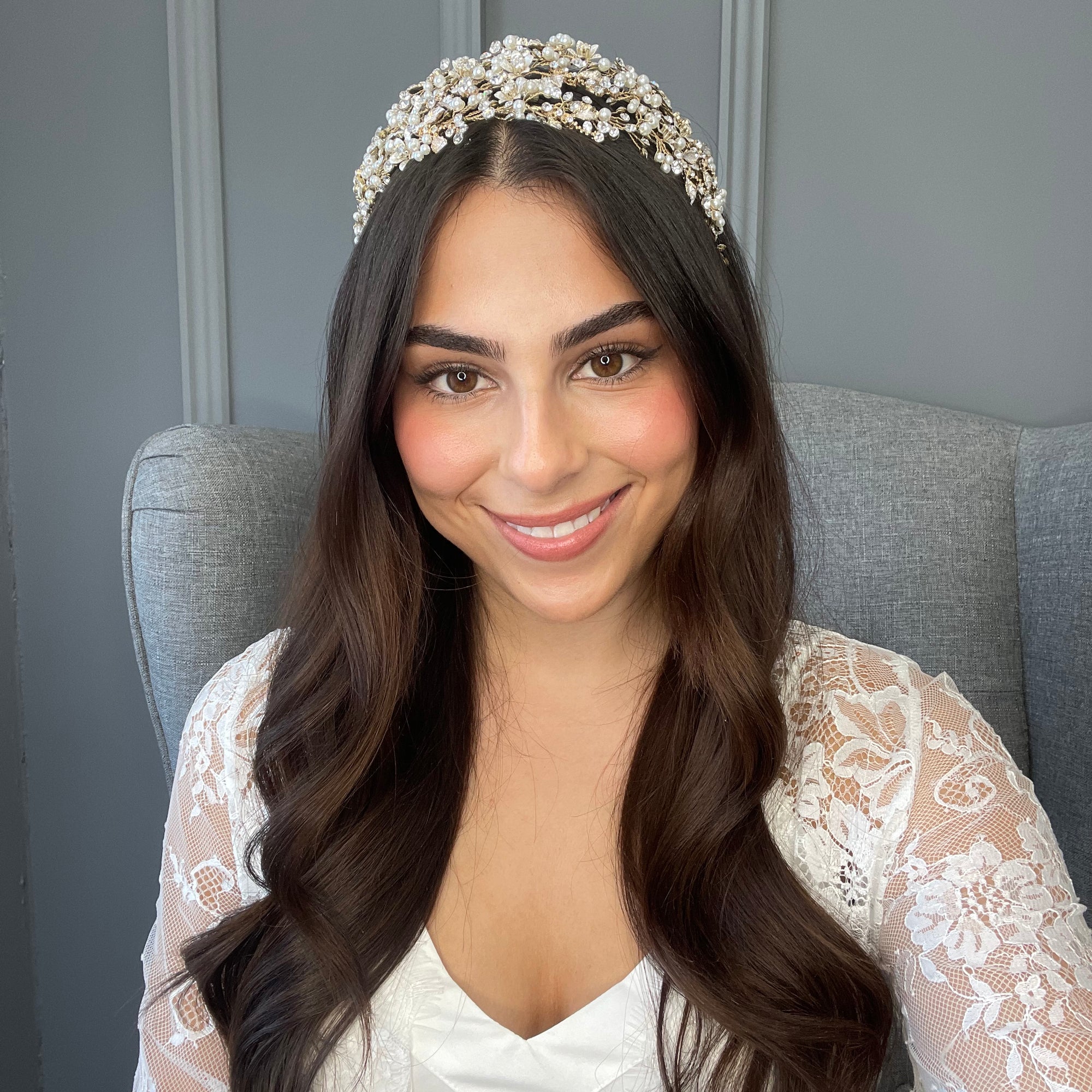 Lamia Bridal Flat Headpiece Hair Accessories - Headpieces