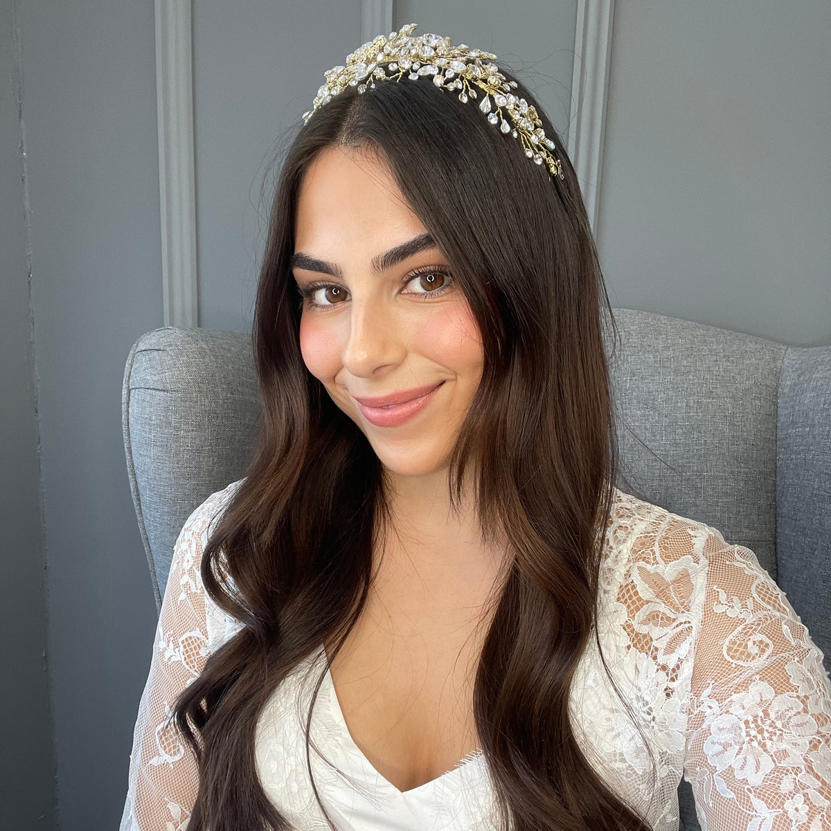 Adesh Crystal Bridal Headpiece Hair Accessories - Headpieces