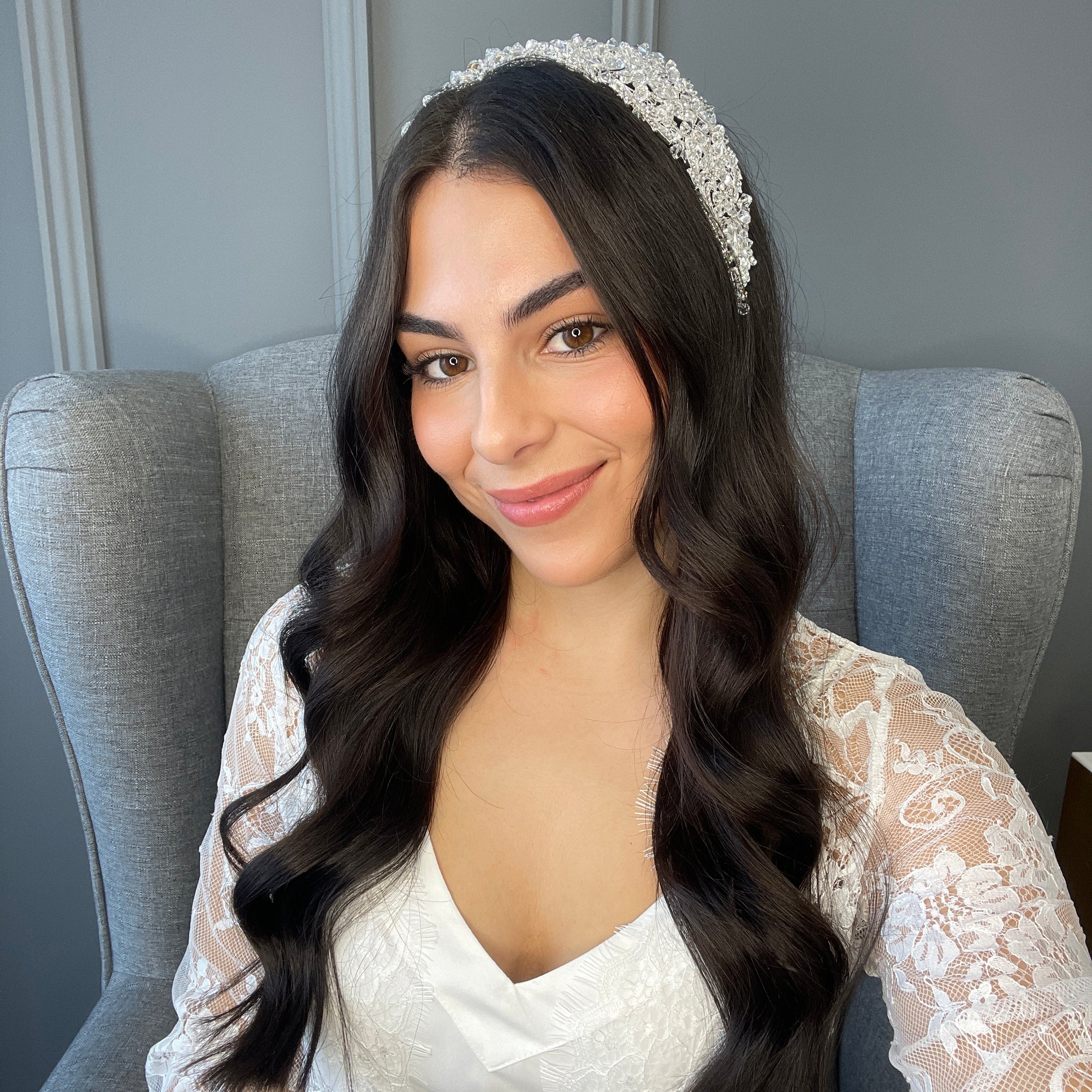 Elliette Crystal Bridal Crown Hair Accessories - Tiara & Crown