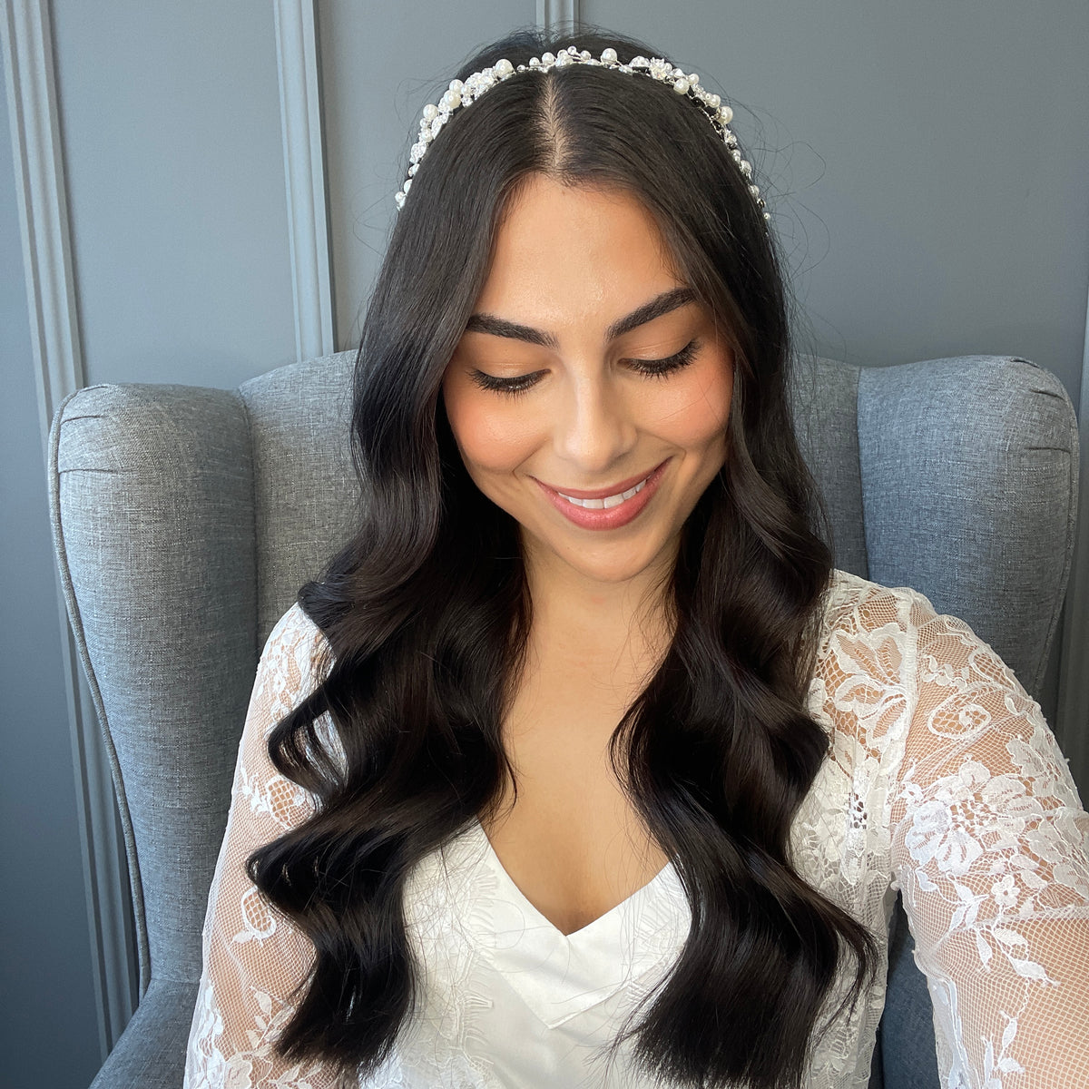 Lana Crystal Pearl Bridal Vine Hair Accessories - Headpieces