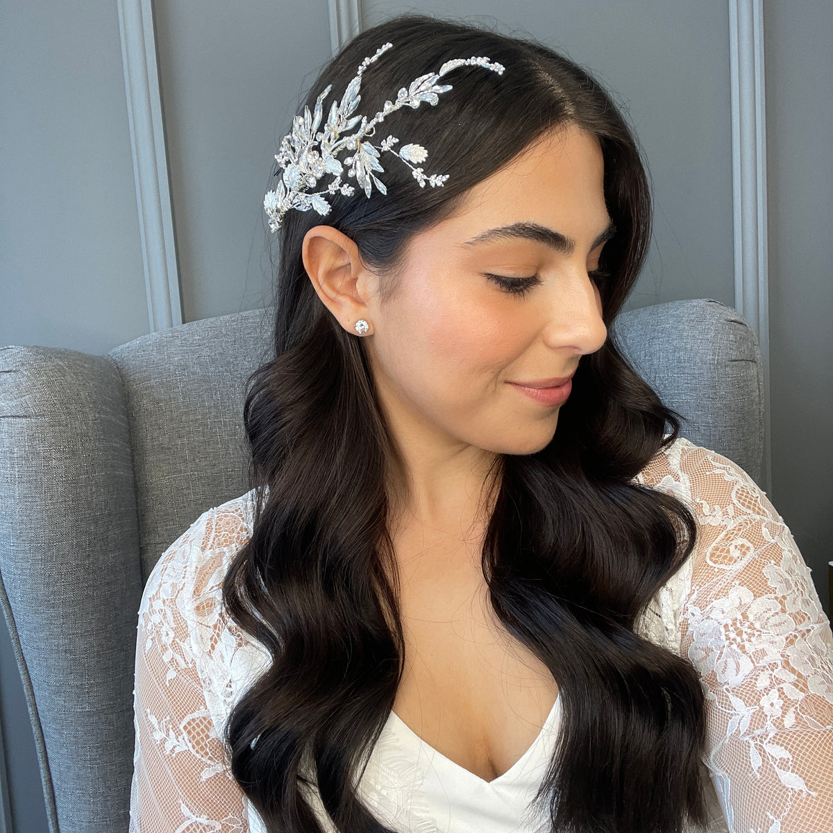 Elina Crystal Bridal Comb Hair Accessories - Hair Comb