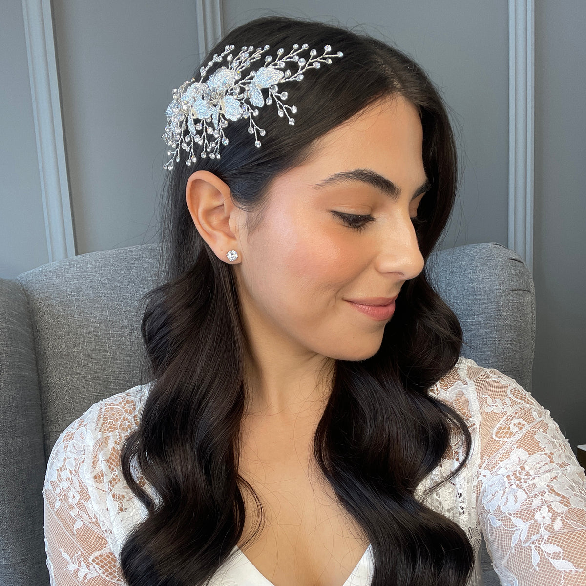 Ahana Crystal Bridal Clip Hair Accessories - Hair Clip