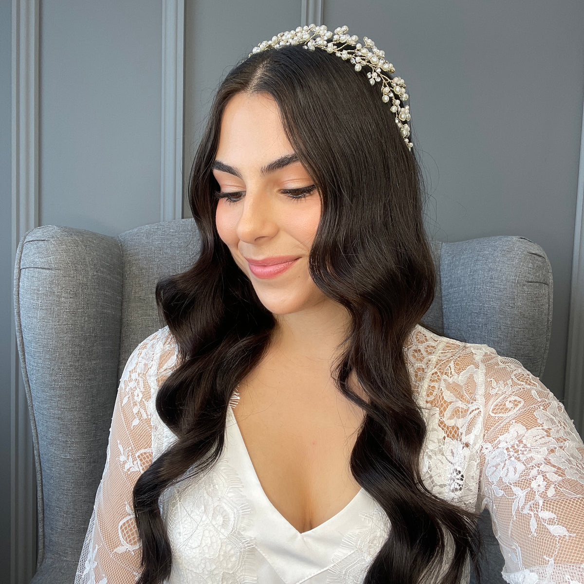 Litta Pearl Bridal Hair Vine Hair Accessories - Headpieces