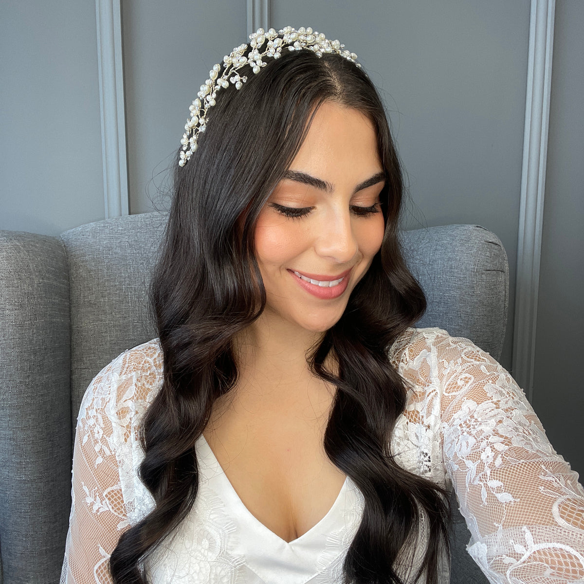 Litta Pearl Bridal Hair Vine Hair Accessories - Headpieces