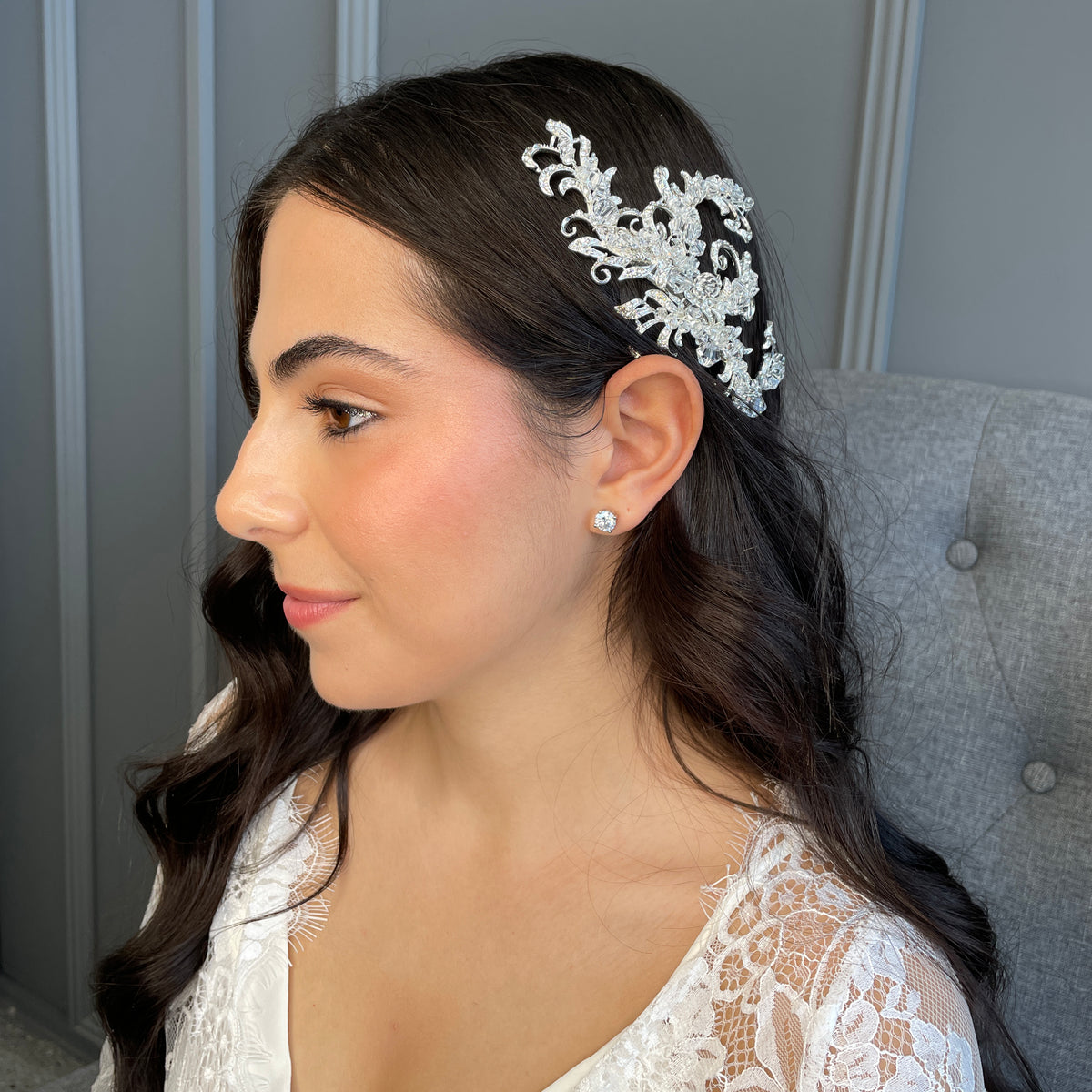 Lenore Crystal Bridal Headpiece Hair Accessories - Headpieces