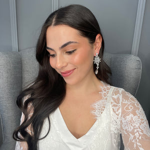 Ceri Bridal Earrings Earrings - Long Drop    