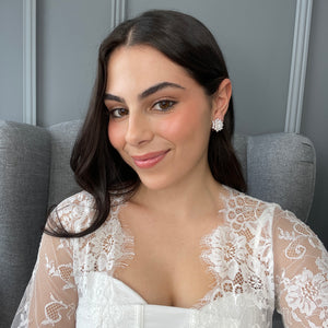 Kaia Bridal Studs - Rose Gold Only Earrings - Glamour Stud    