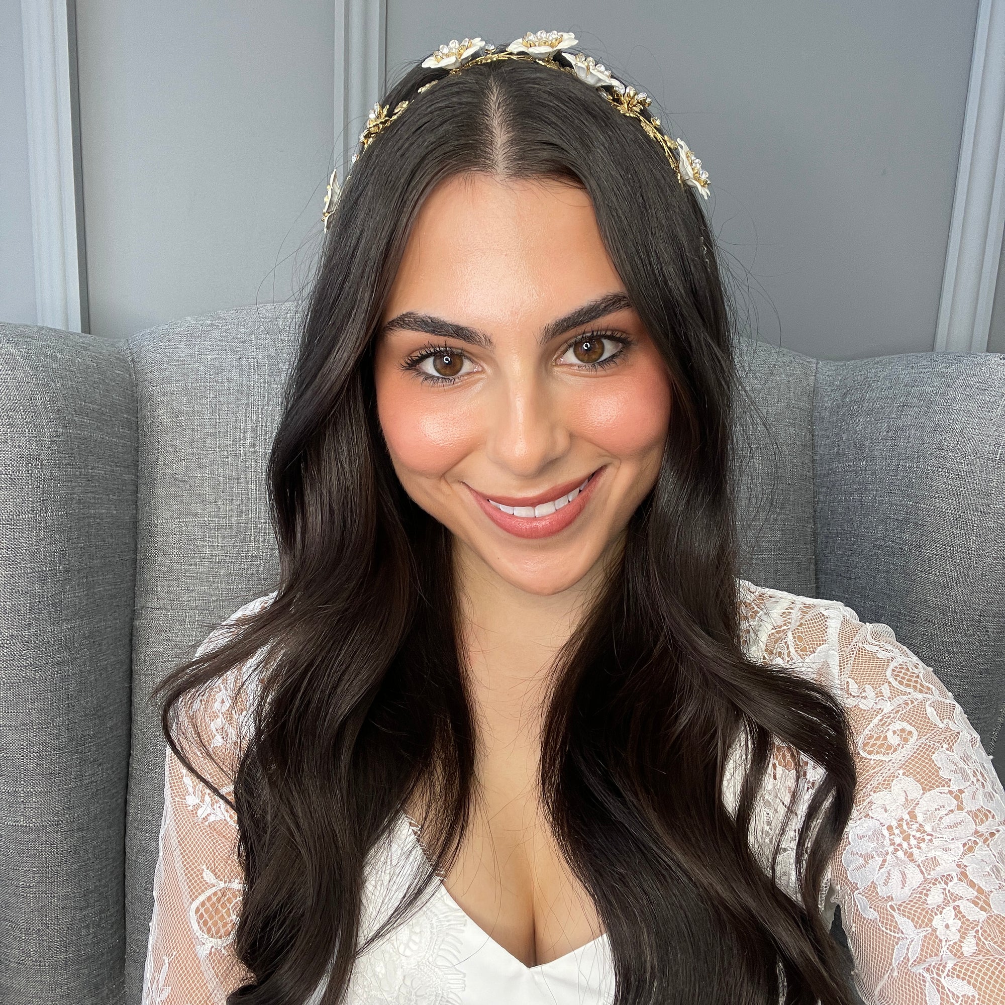 Babette Bridal Halo Gold Hair Accessories - Bohemian Halo, Circlet    