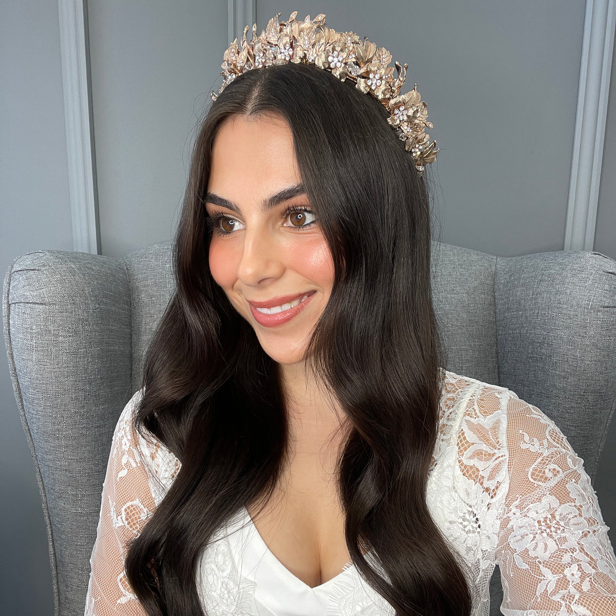 Emmalyn Bridal Crown Hair Accessories - Tiara &amp; Crown