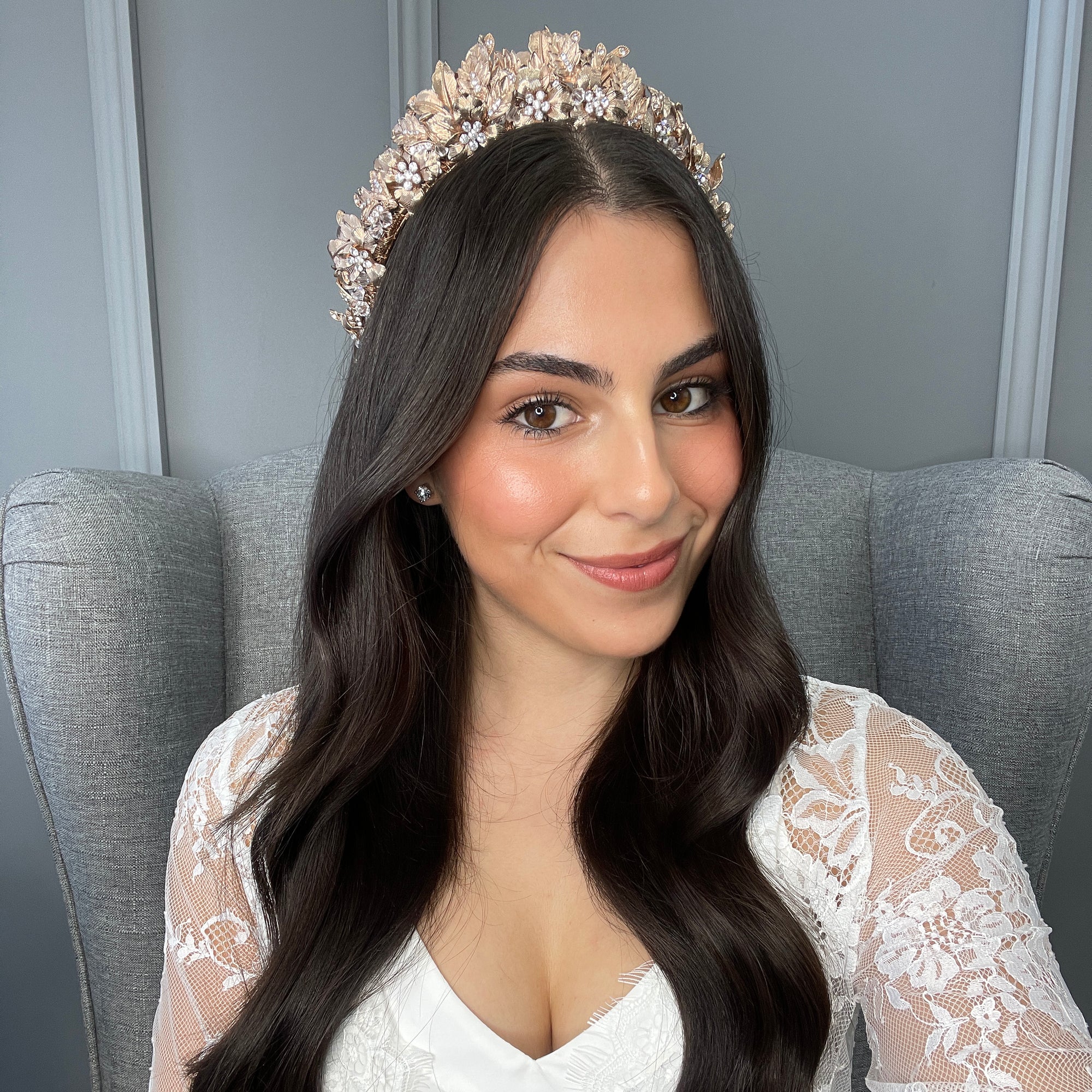 Emmalyn Bridal Crown Hair Accessories - Tiara & Crown