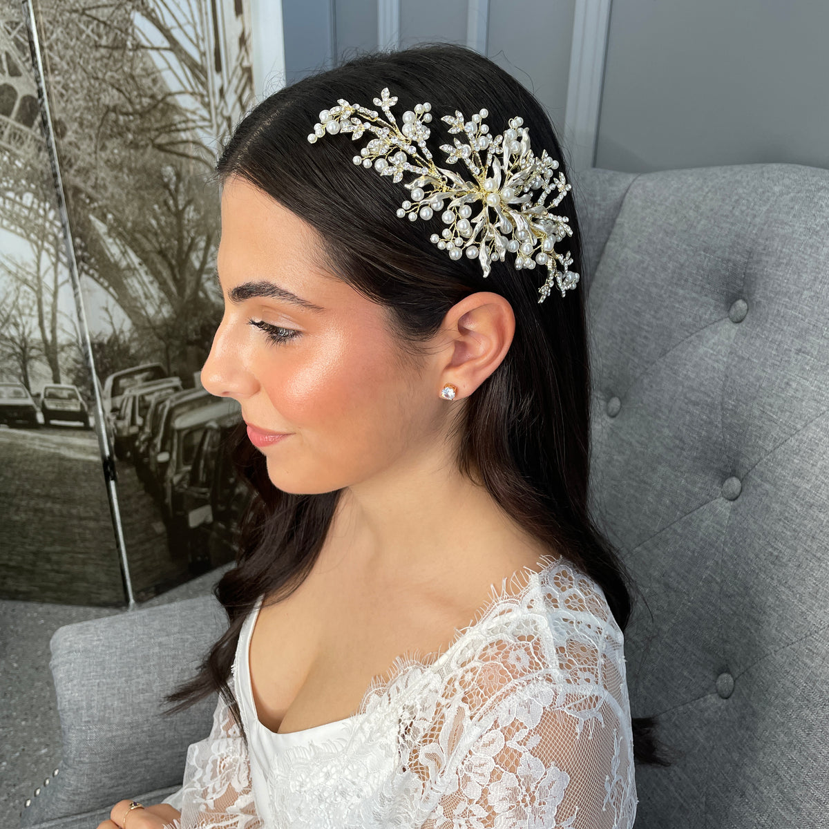 Aspen Pearl Side Hair Clip Hair Accessories - Hair Clip