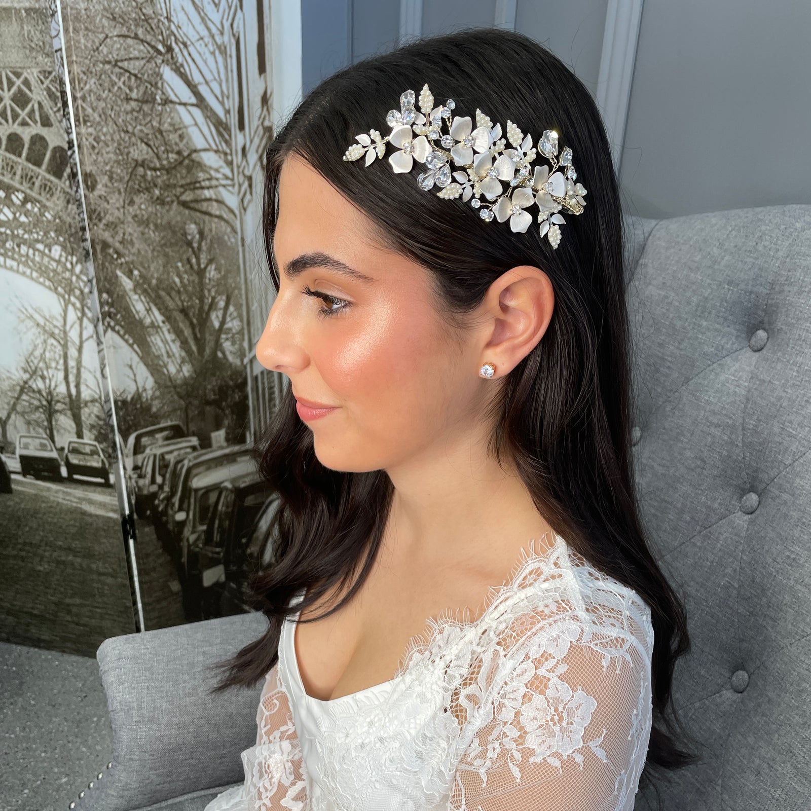 Gold Wedding Headband, Bridal Hair Piece Vintage, Bridal Hair Accessor –  One Curtain Road