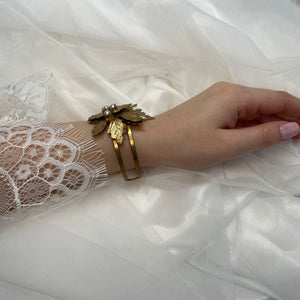 Golden Ivy Cuff Bracelet Wedding    