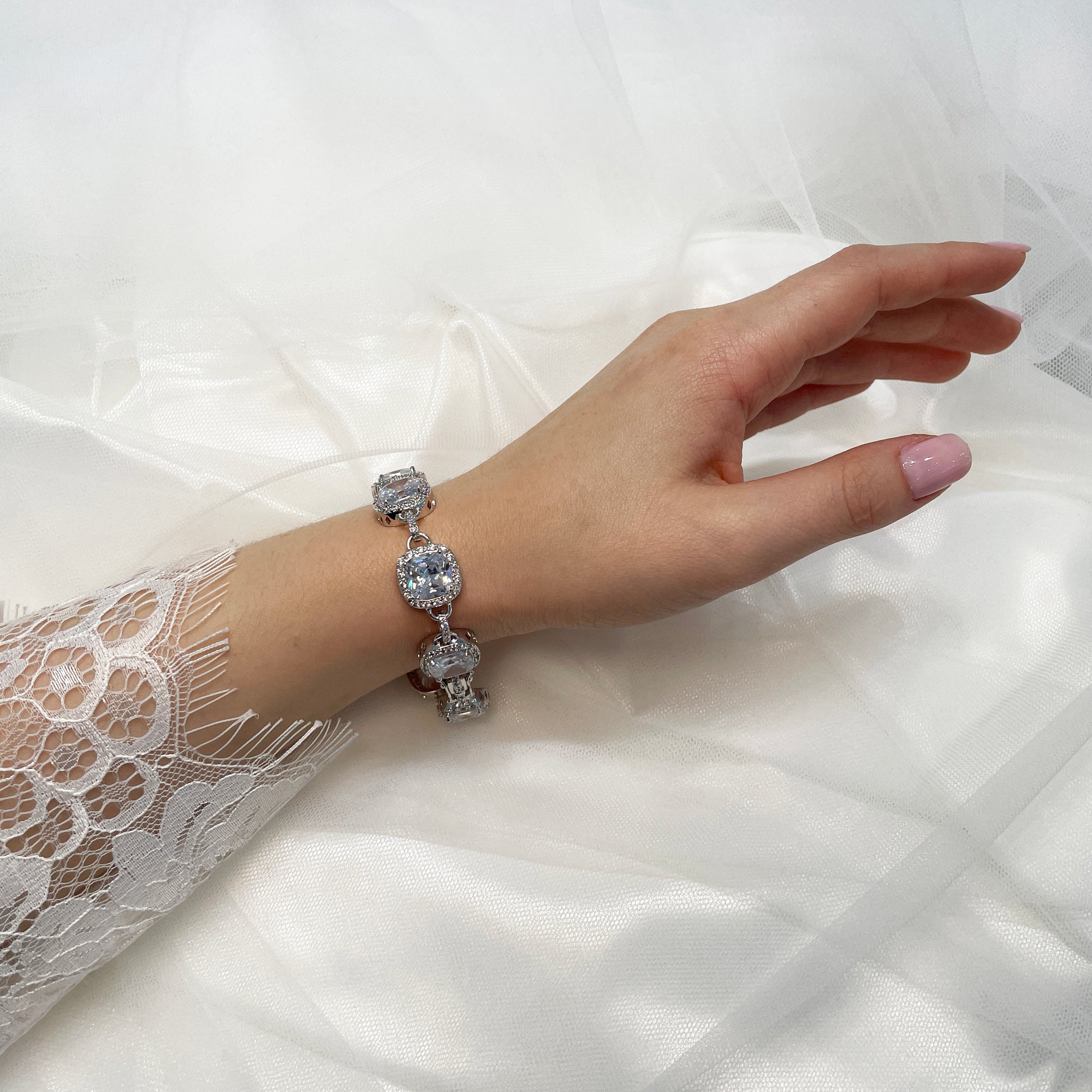 Regina Bridal Bracelet -Silver Bracelet Wedding