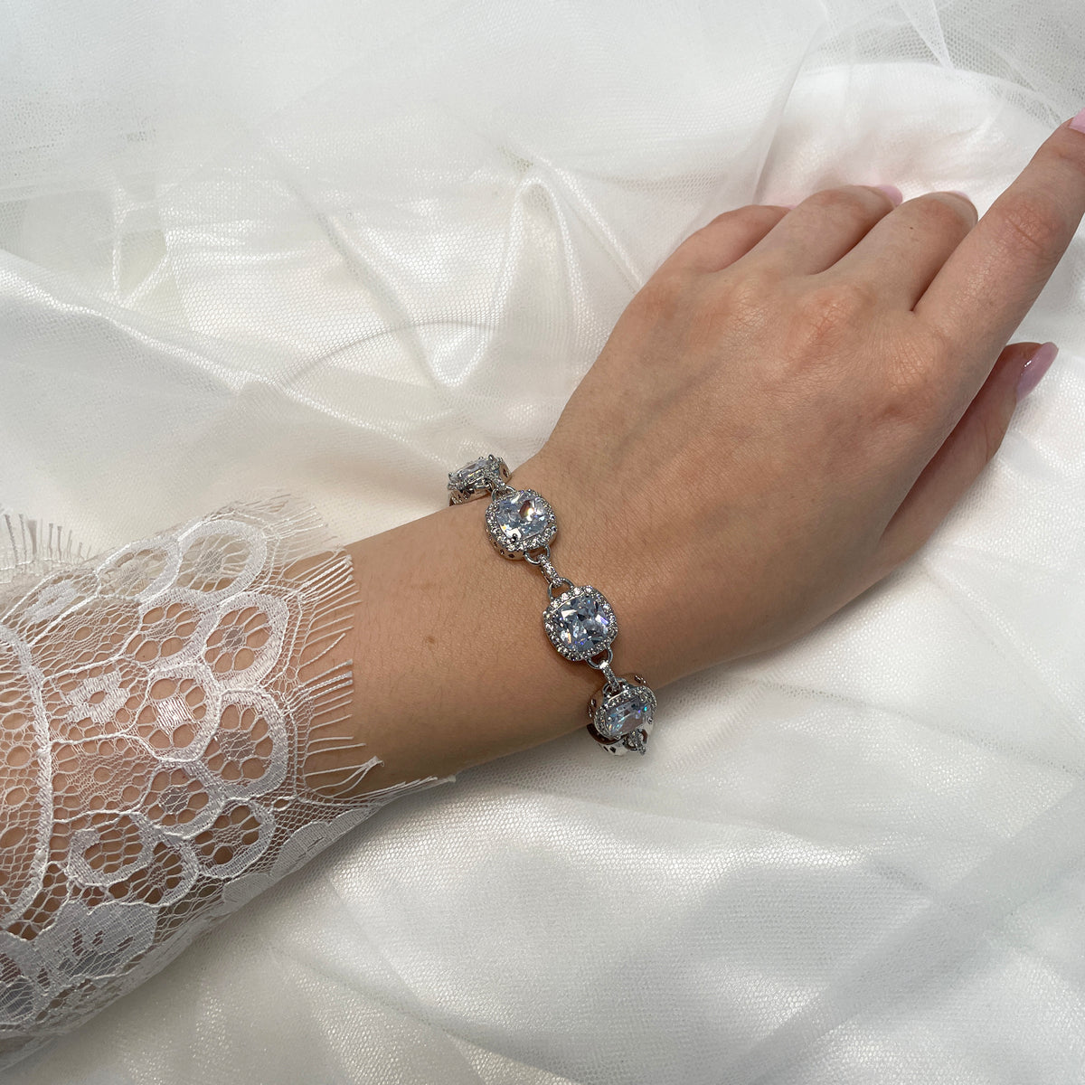 Regina Bridal Bracelet -Silver Bracelet Wedding