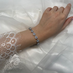 Brooke Bridal Bracelet - Silver Bracelet Wedding    