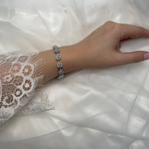 Brooke Bridal Bracelet - Silver Bracelet Wedding    