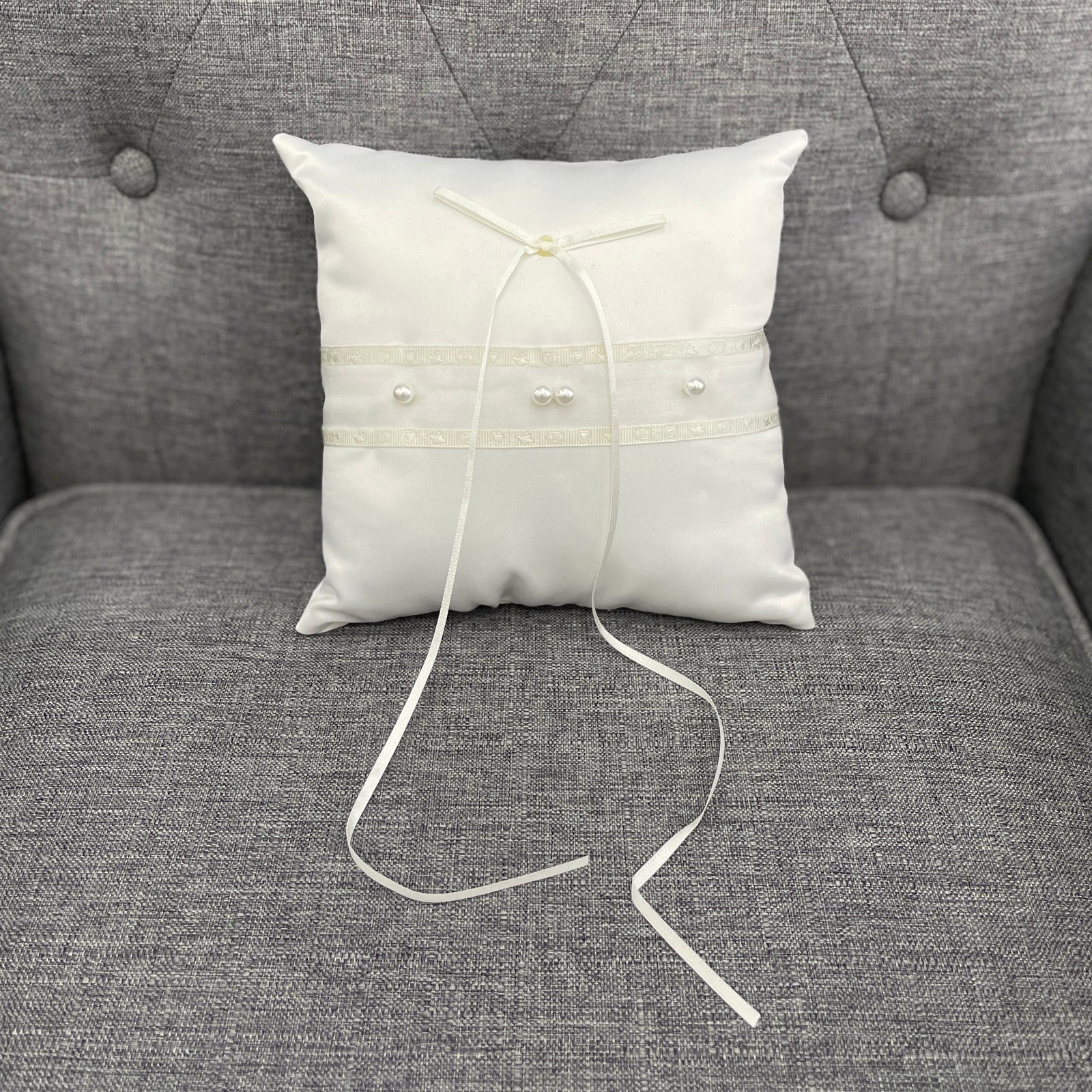 Gemma Pearl Wedding Ring Pillow Wedding Ring Pillow