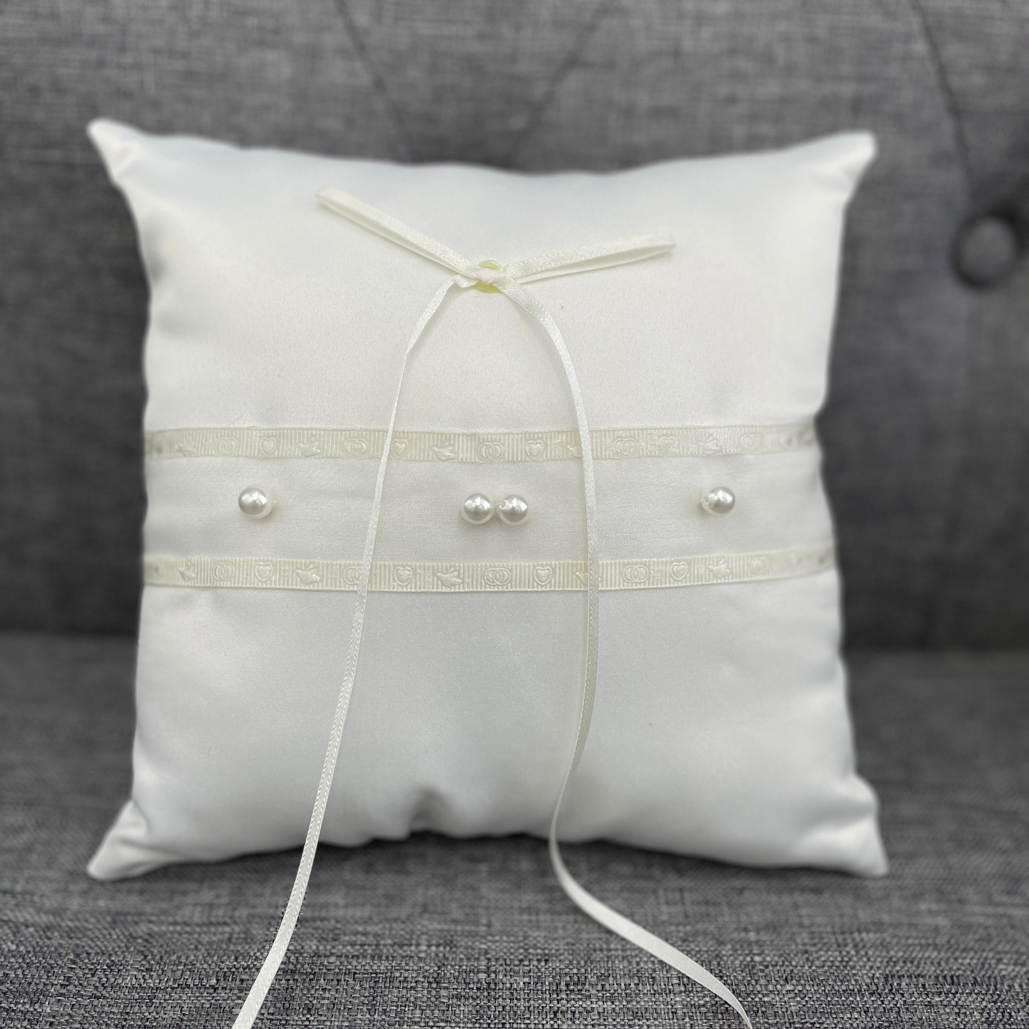 Gemma Pearl Wedding Ring Pillow Wedding Ring Pillow