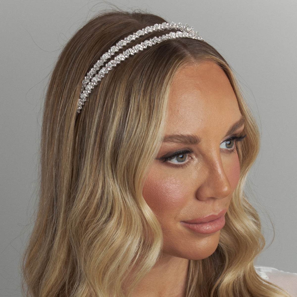 Kayla Bridal Double Headband Hair Accessories - Headbands,Tiara