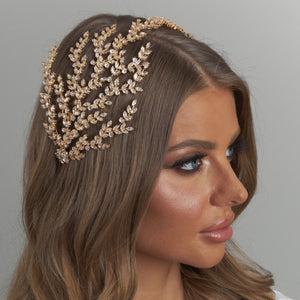 Kelsey Bridal Headpiece double sided crystal wedding
