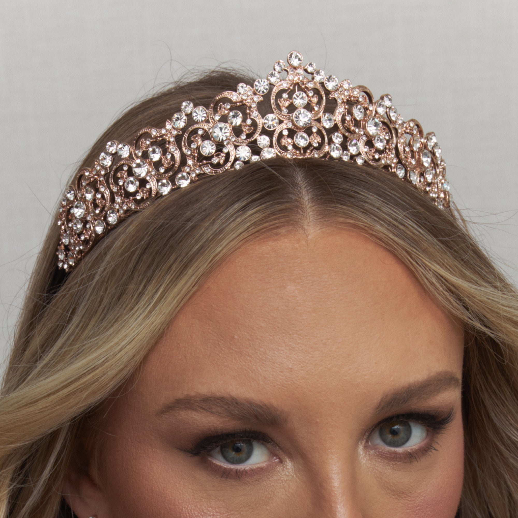 Laia Crystal Bridal Crown Hair Accessories - Tiara & Crown