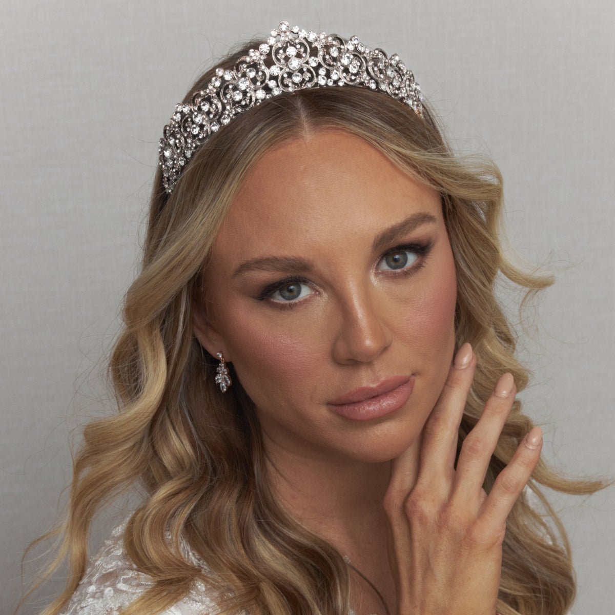 Laia Crystal Bridal Crown Hair Accessories - Tiara &amp; Crown