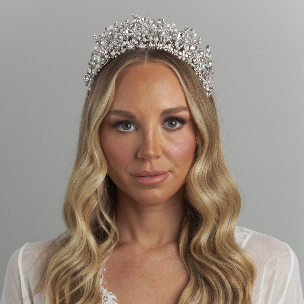 Leza Crystal Bridal Crown Hair Accessories - Tiara &amp; Crown