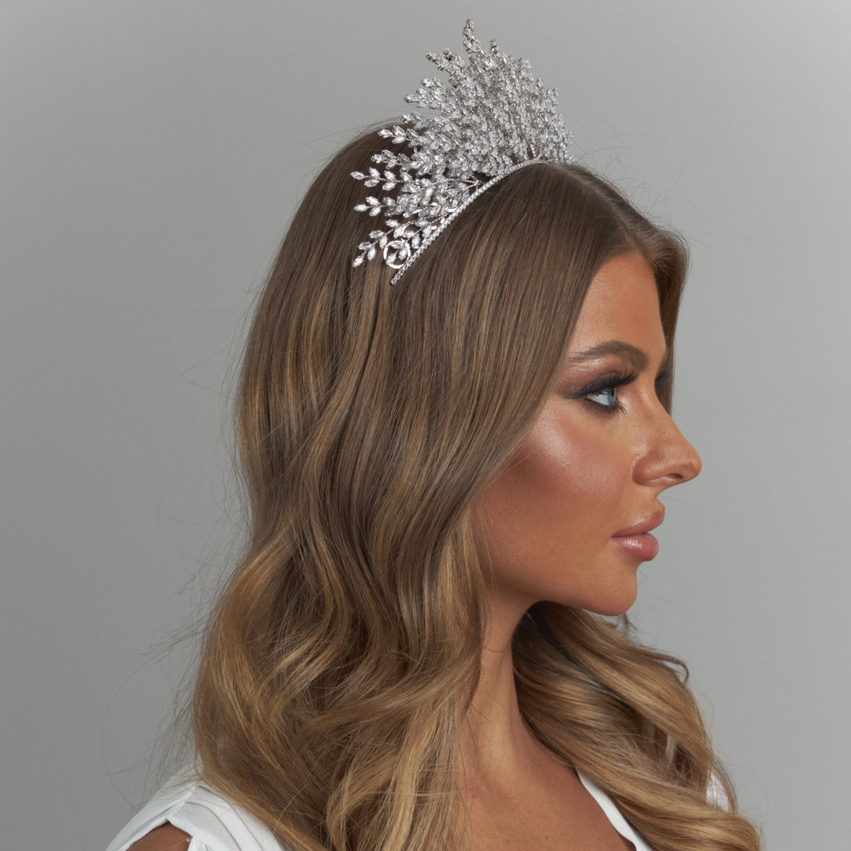 Liliana Crystal Bridal Crown Hair Accessories - Tiara & Crown