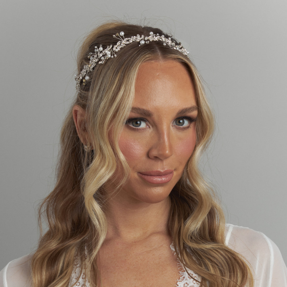 Lois Crystal Pearl Bridal Hair Vine Hair Accessories - Headpieces