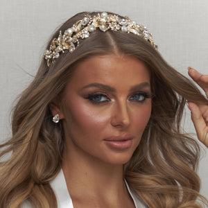 Merlene Bridal Headband Gold