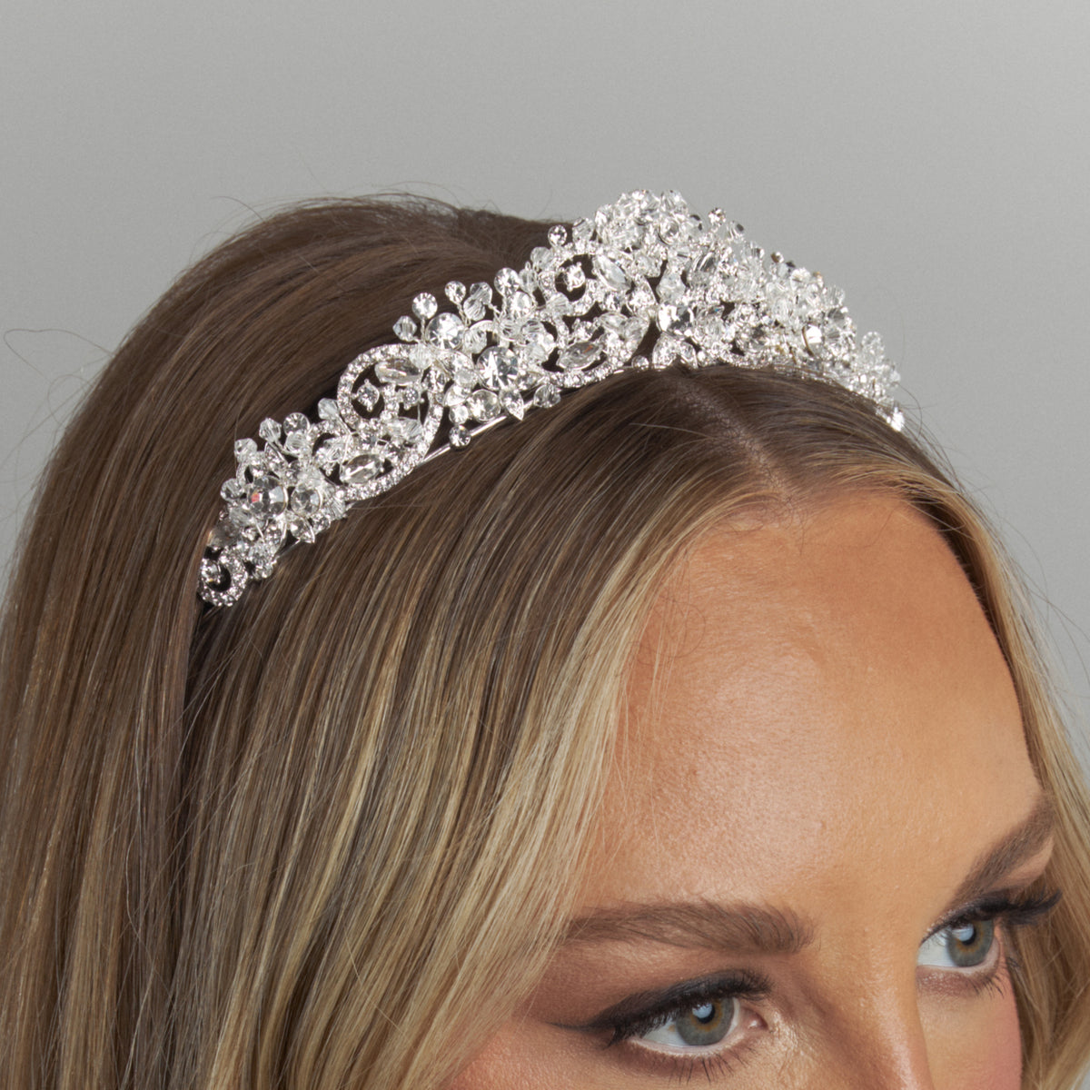 Maxine Crystal Bridal Crown Hair Accessories - Tiara &amp; Crown