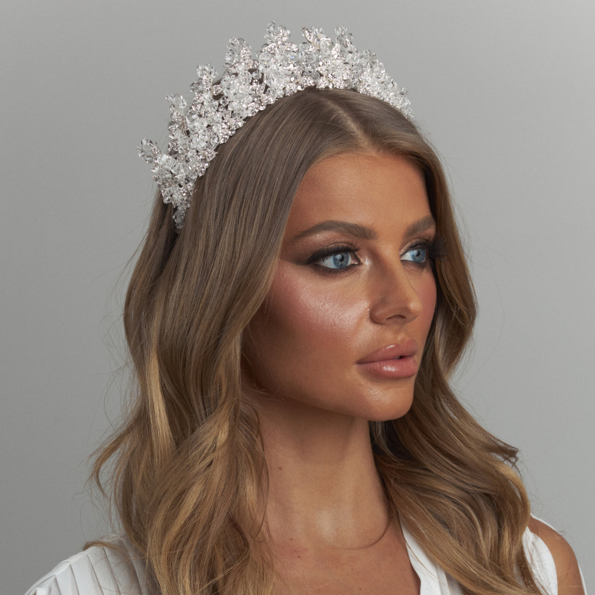 Monarch Crystal Bridal Crown Hair Accessories - Tiara &amp; Crown