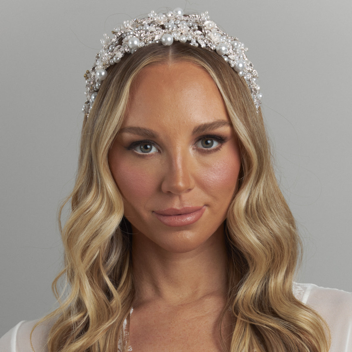 Orietta Double Bridal Headband Hair Accessories - Headbands,Tiara