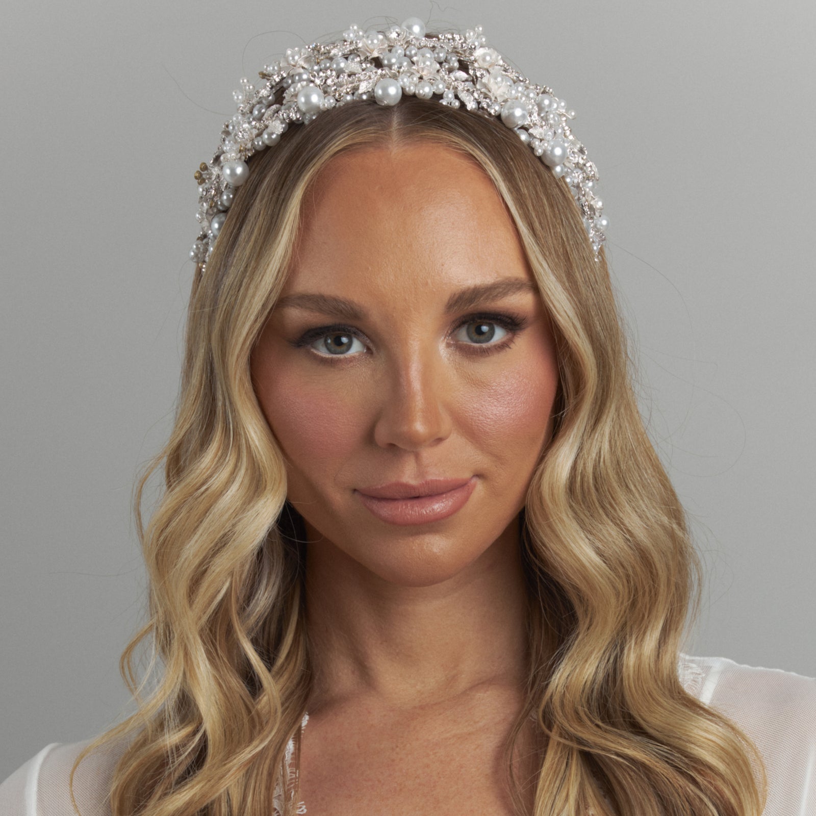 Orietta Double Bridal Headband Hair Accessories - Headbands,Tiara