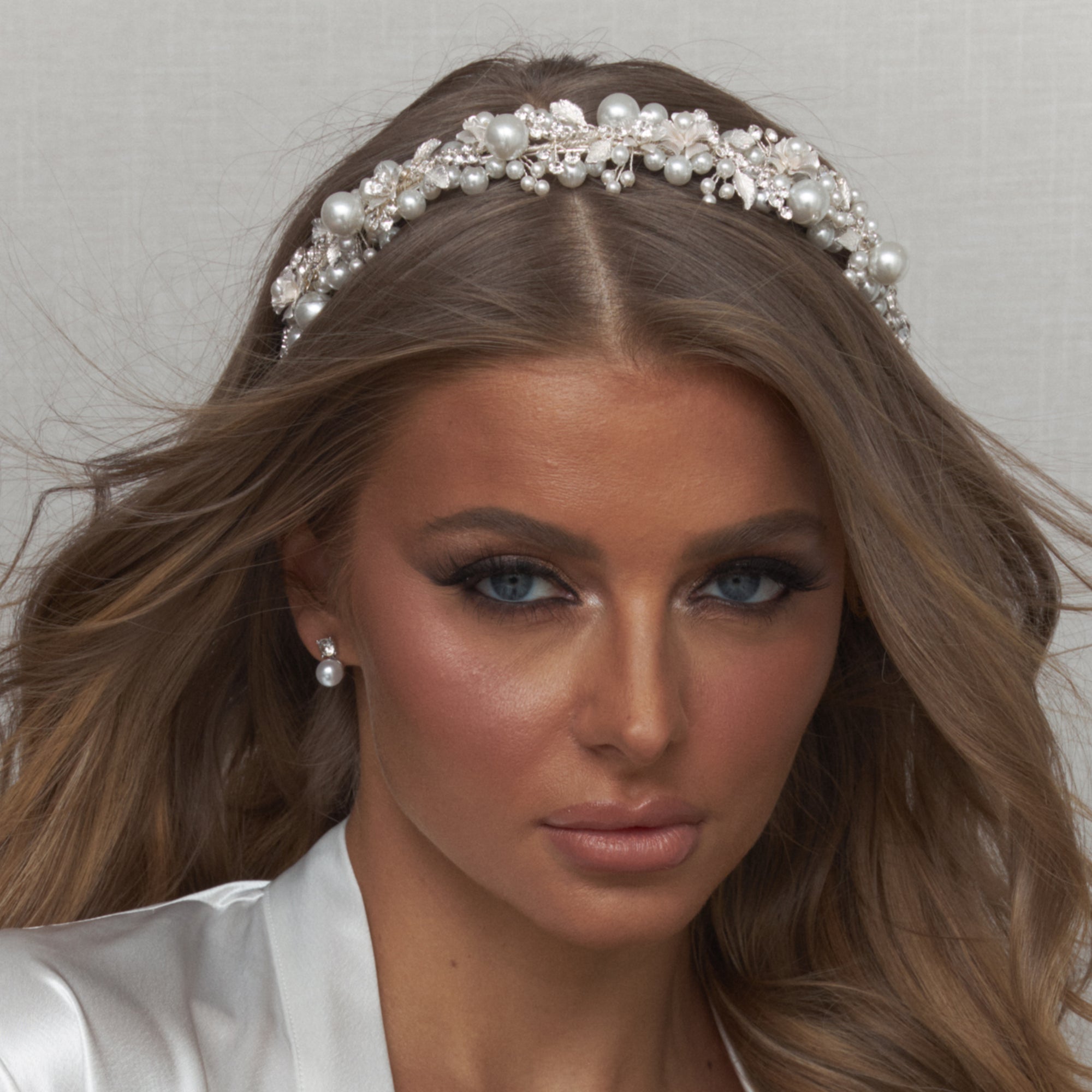 Orietta Pearl Bridal Headband Hair Accessories - Headbands,Tiara