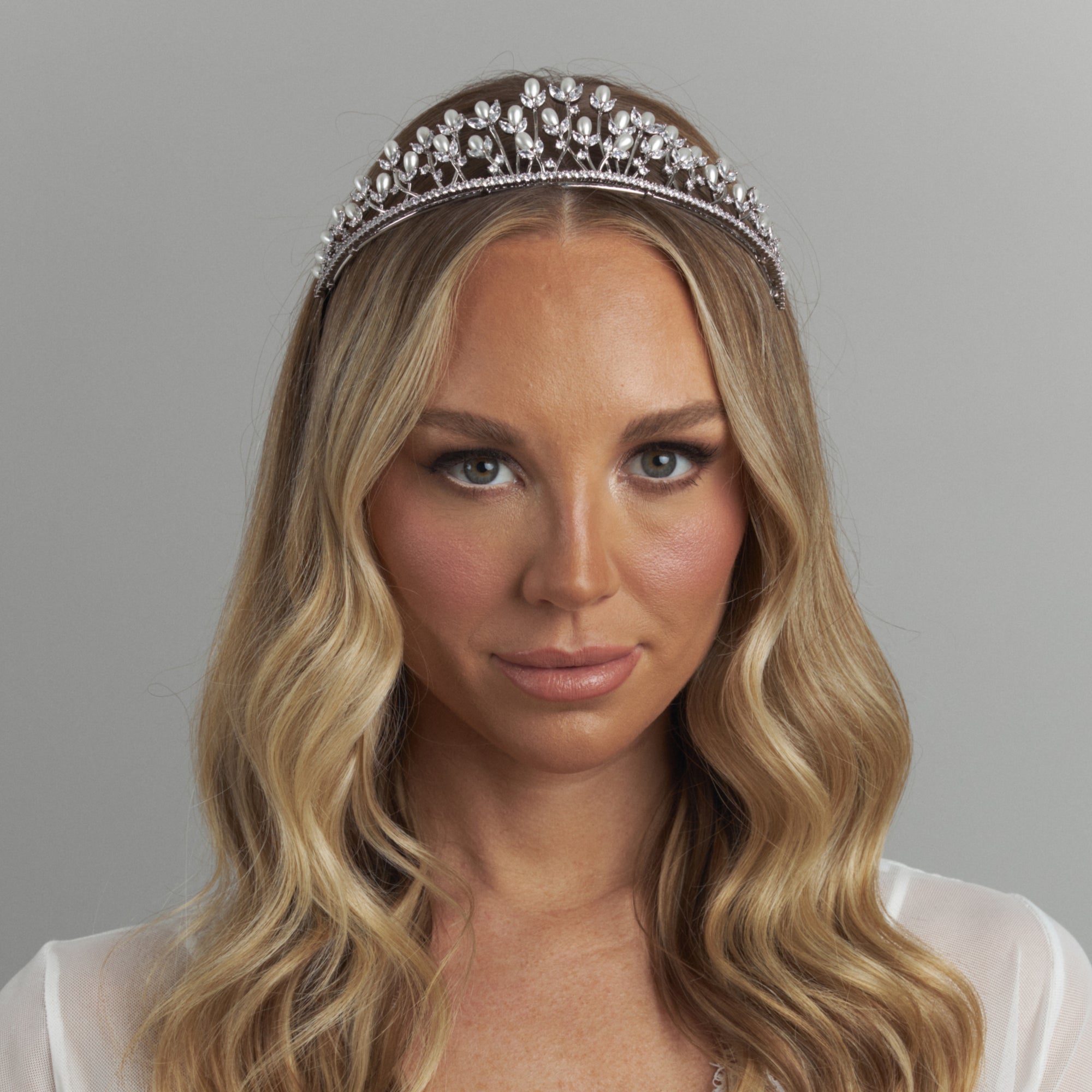 Peri Pearl Bridal Tiara Hair Accessories - Tiara & Crown