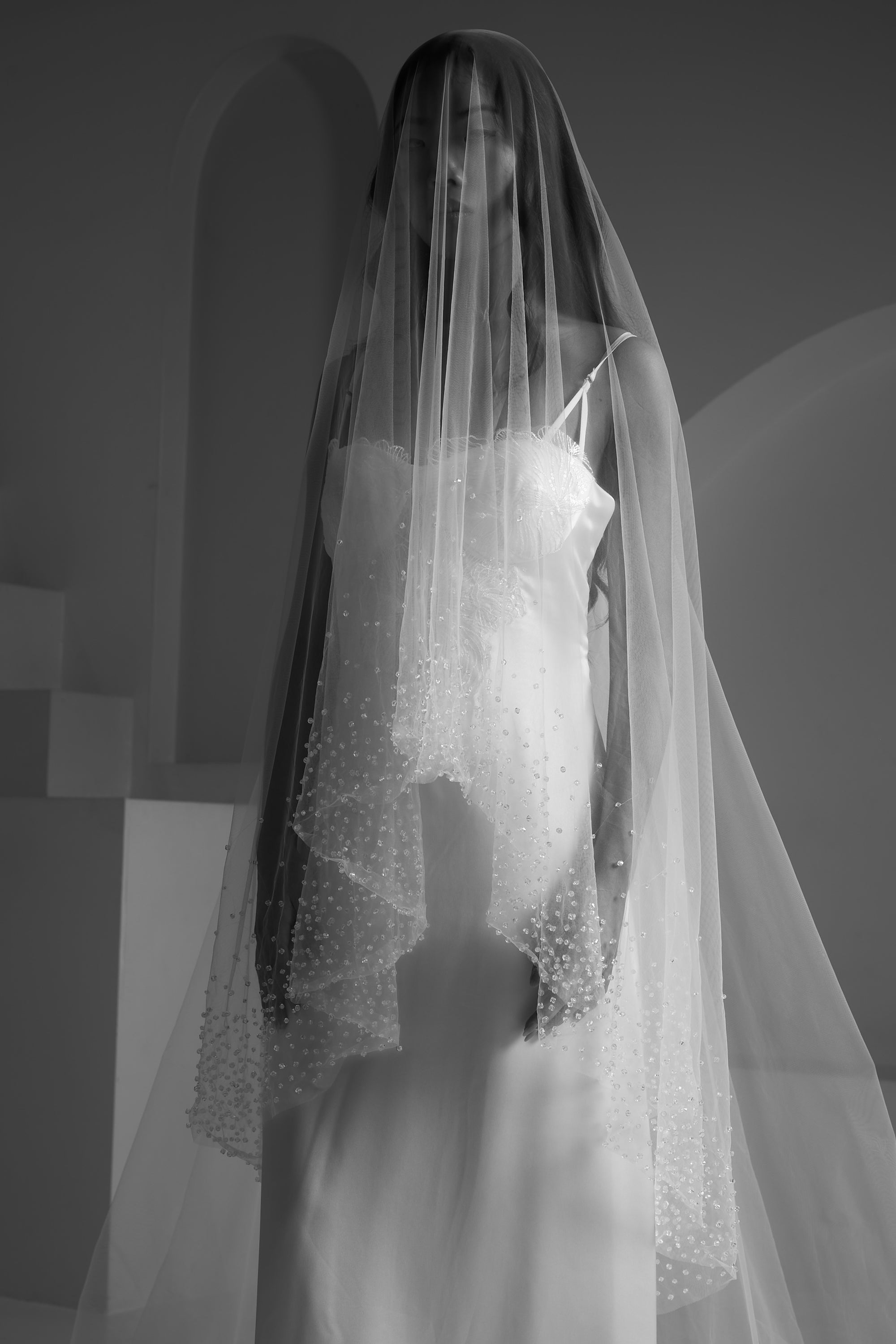 Crystal Beaded Veils