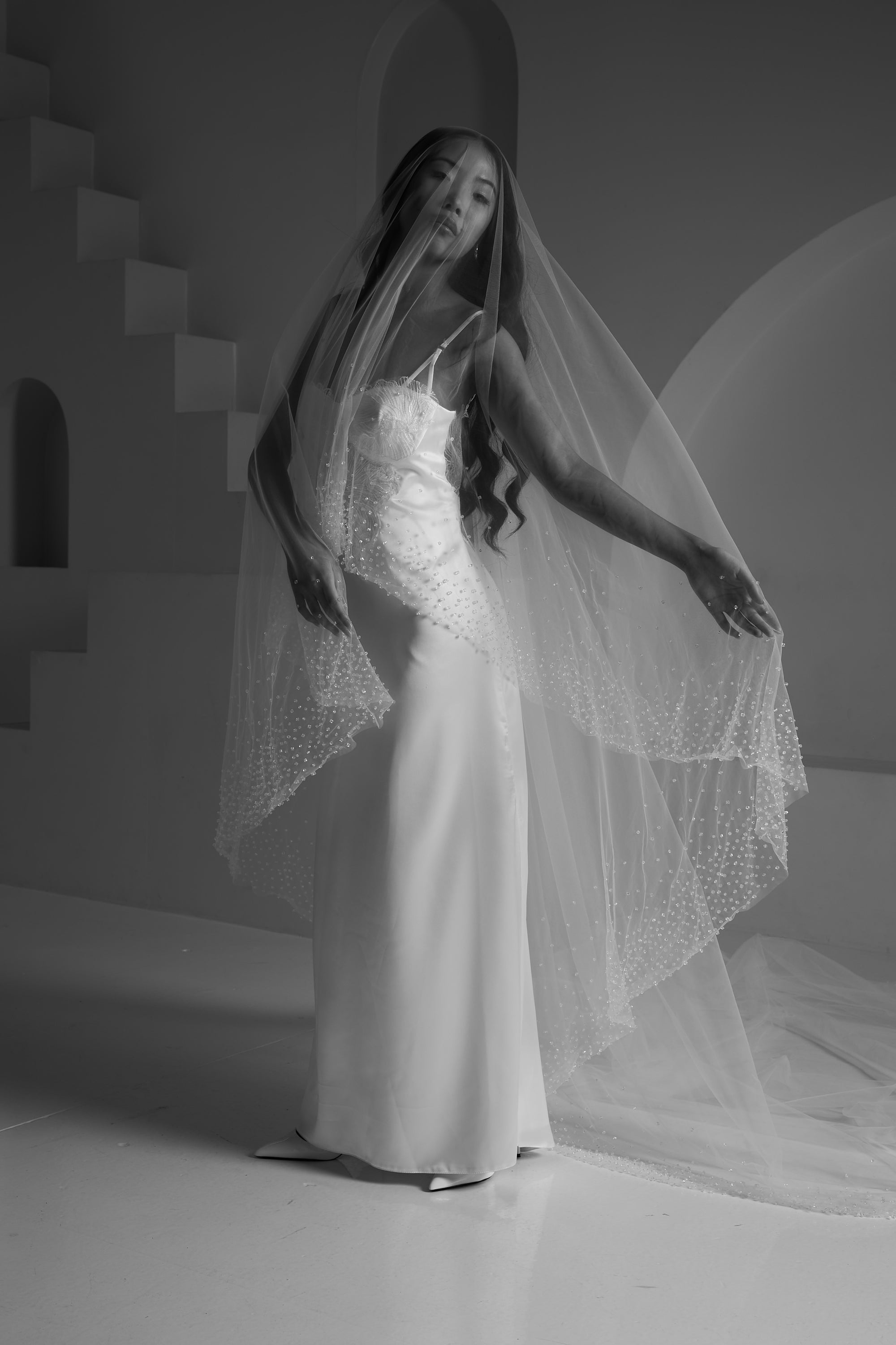 Crystal Beaded Veils