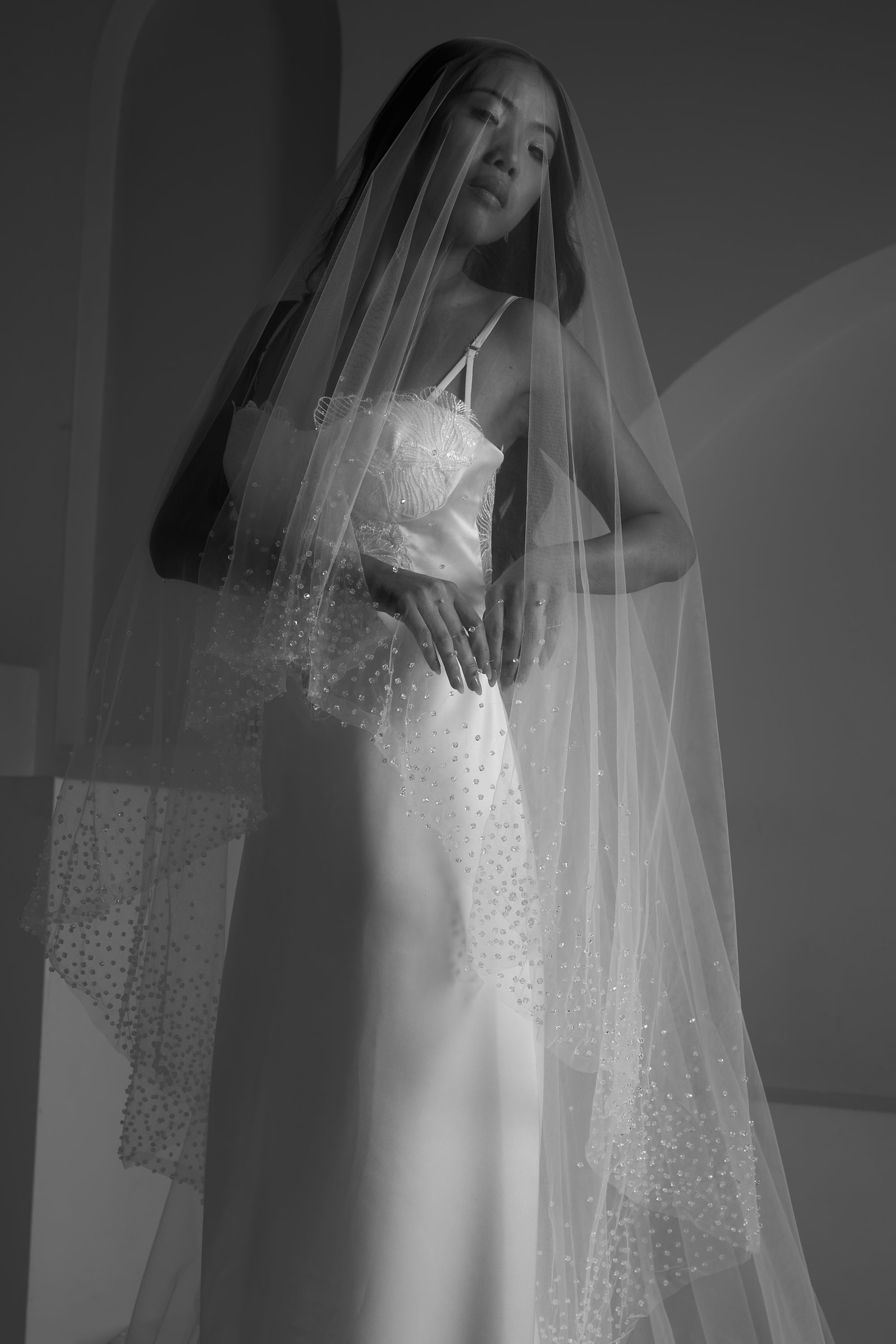 Crystal Beaded Veils