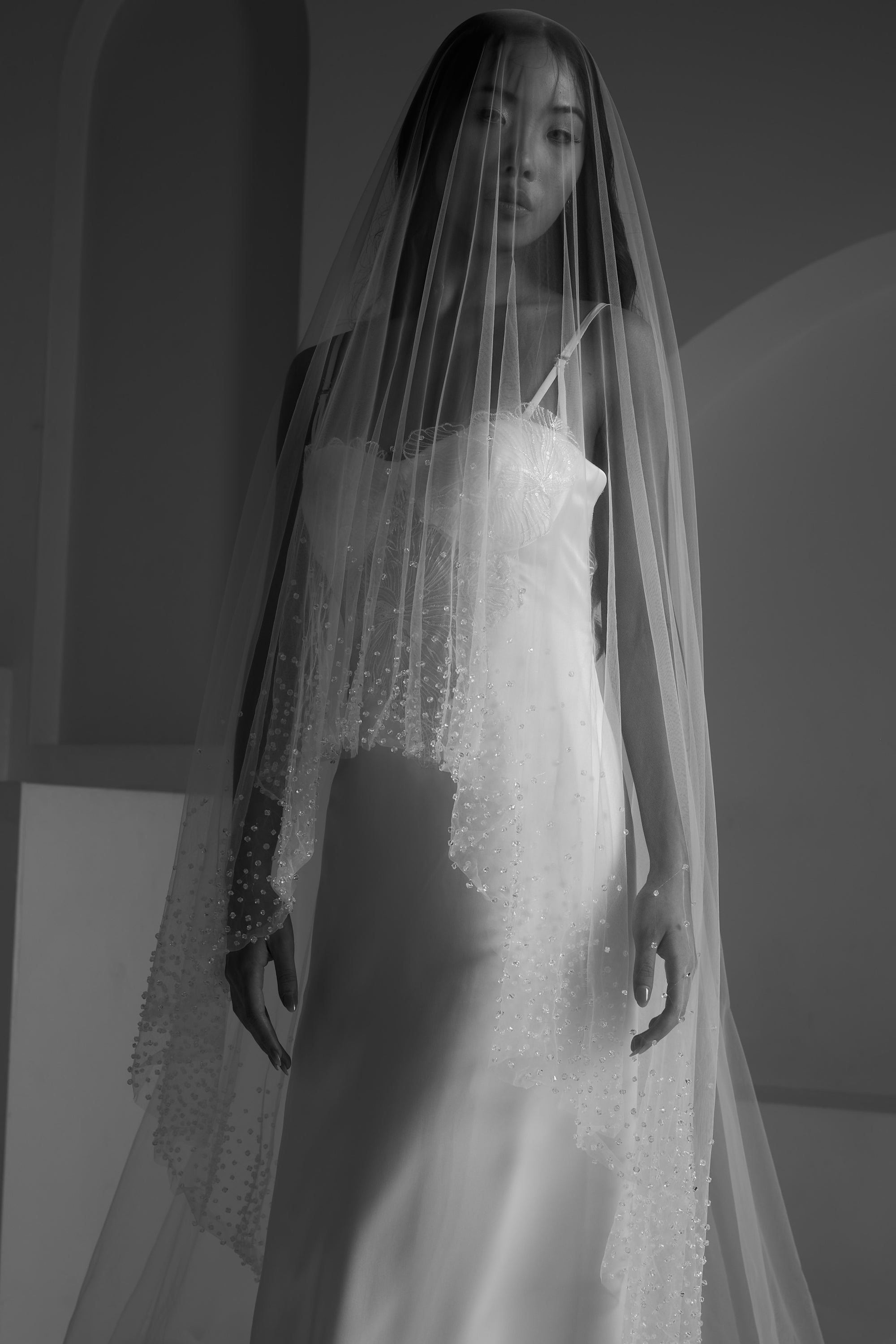 Crystal Beaded Veils