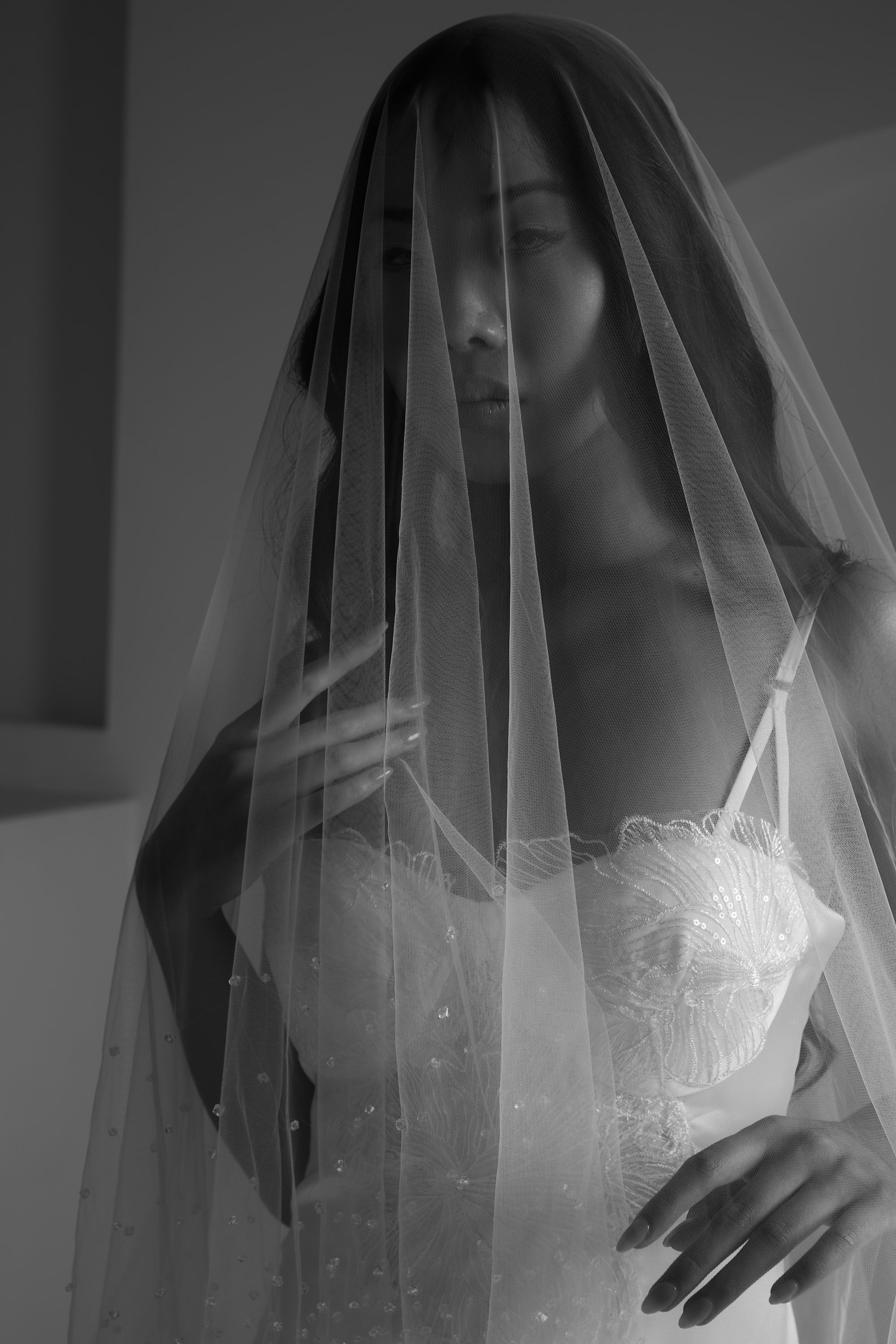 Crystal Beaded Veils