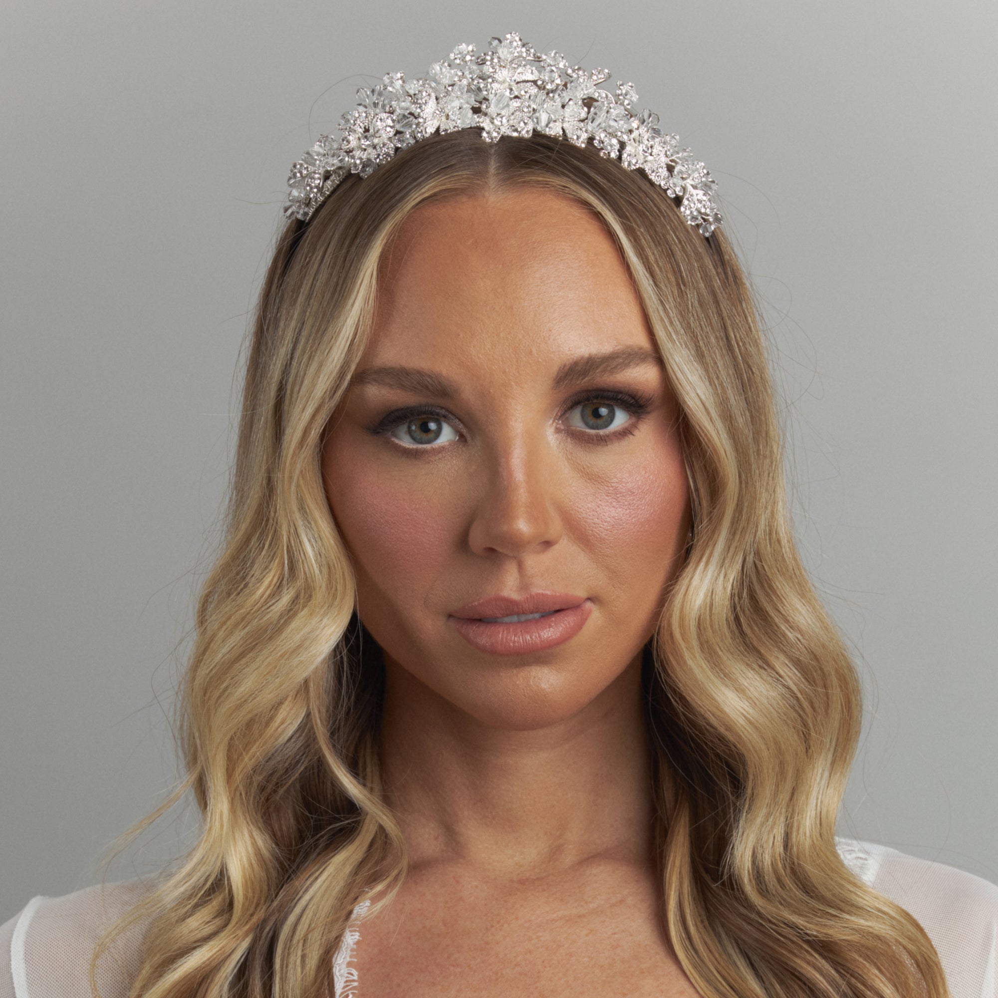 Rachele Crystal Bridal Crown Hair Accessories - Tiara & Crown