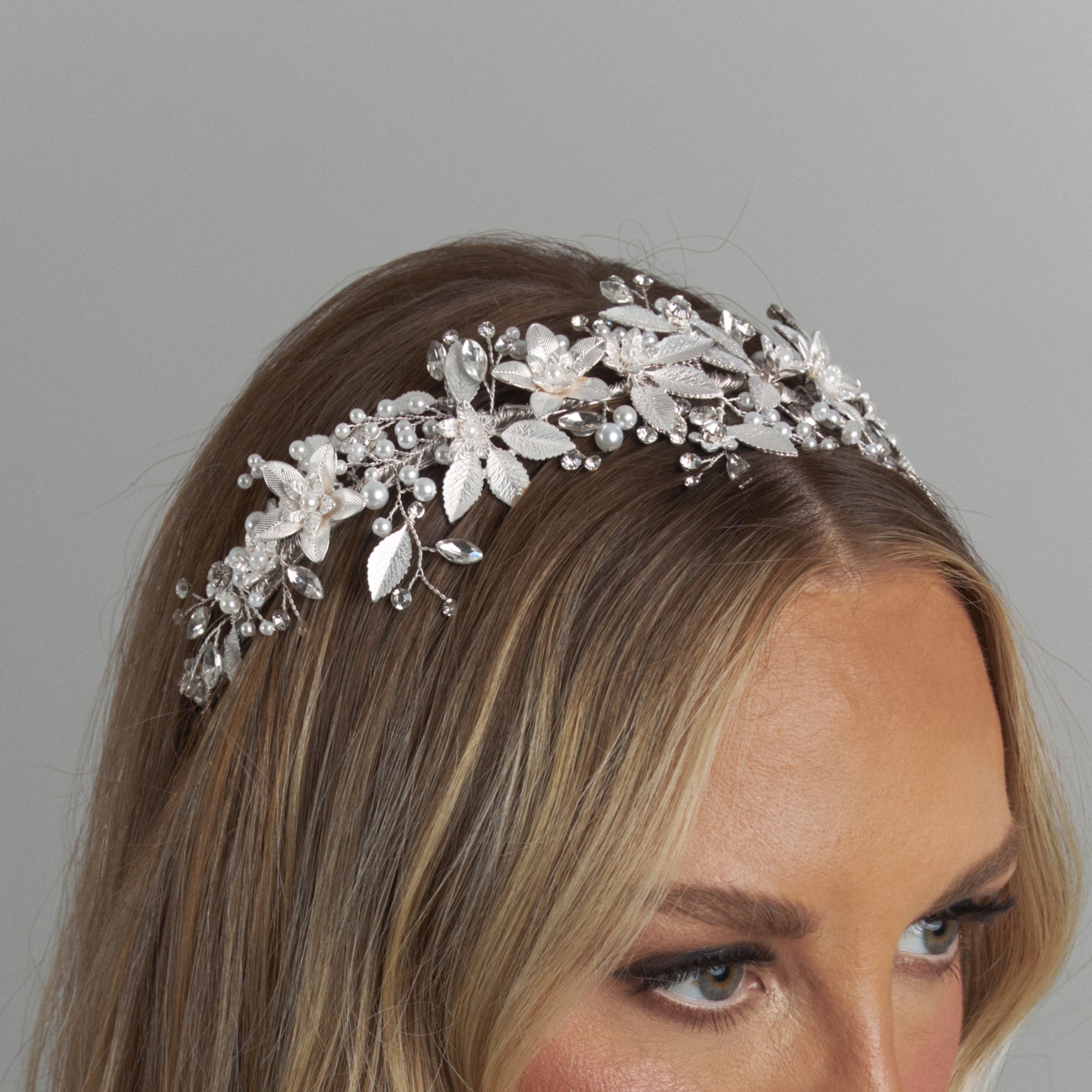 Sirene Floral Bridal Headband Hair Accessories - Headbands,Tiara