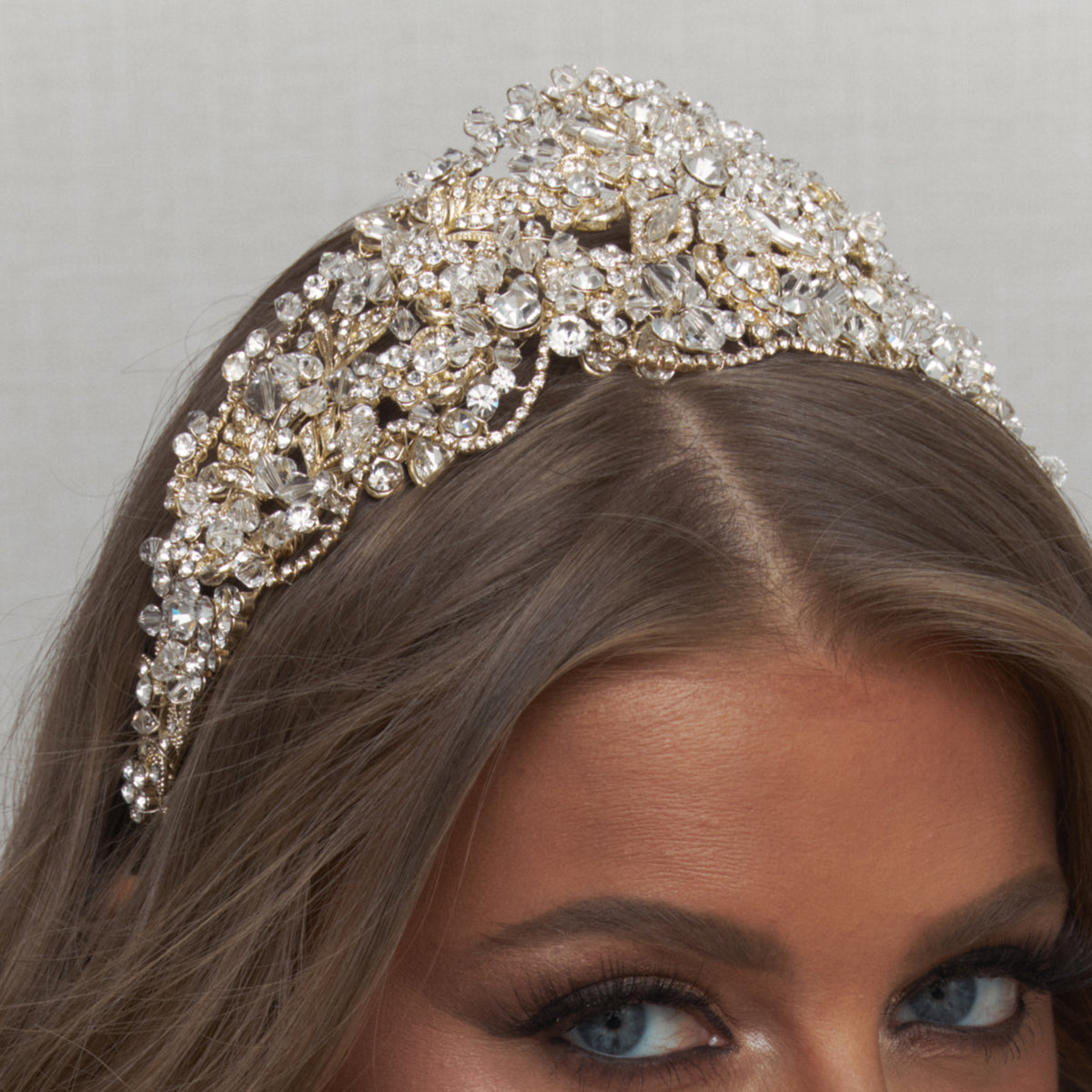 Vivi Crystal Bridal Crown Hair Accessories - Tiara &amp; Crown