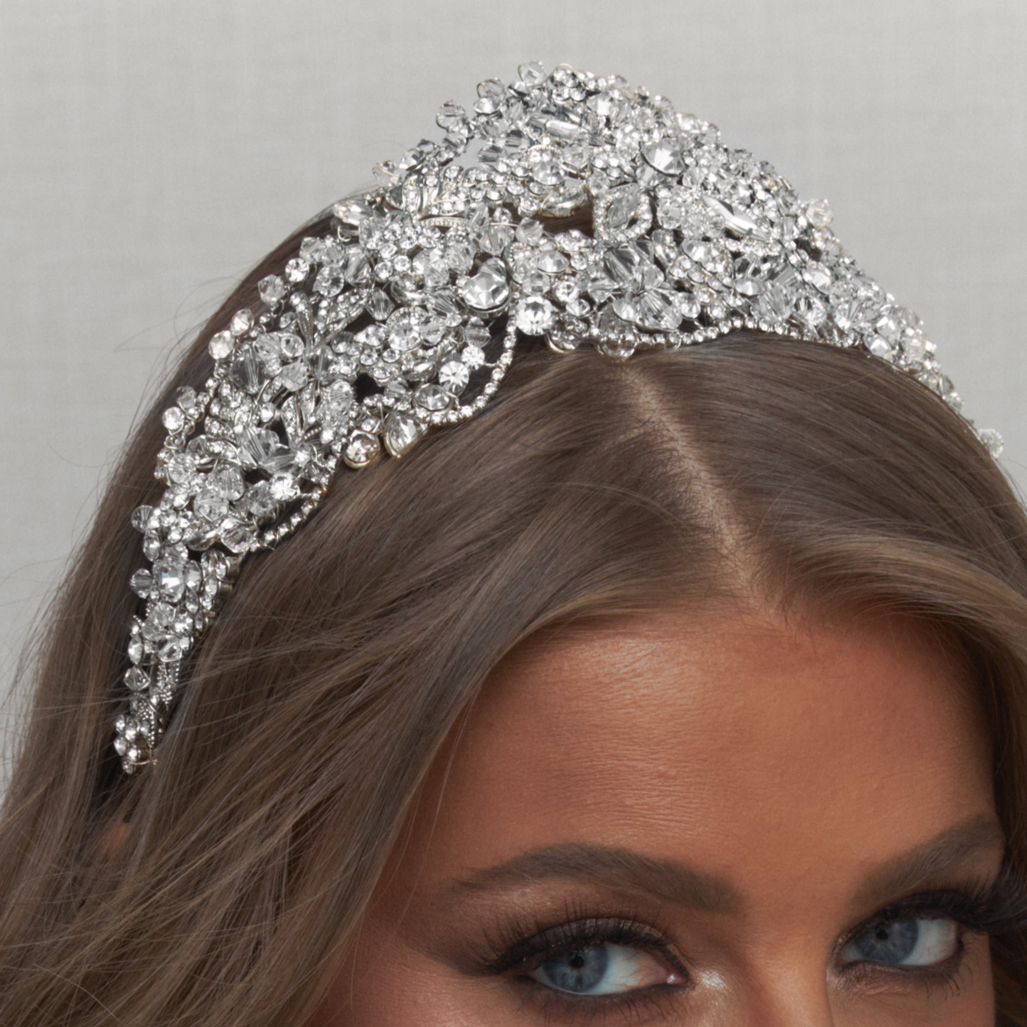 Vivi Crystal Bridal Crown Hair Accessories - Tiara & Crown