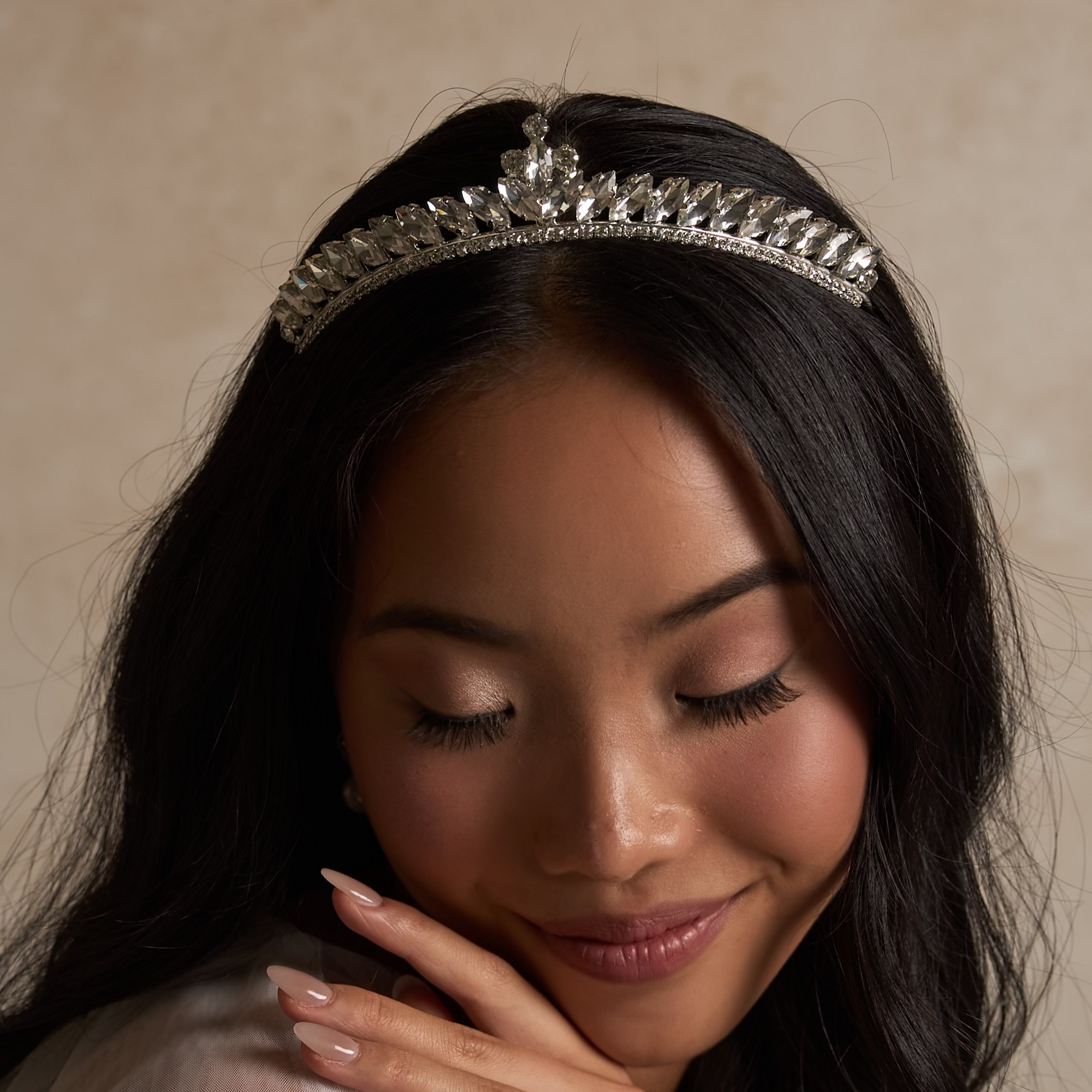 Bellina Crystal Bridal Tiara Hair Accessories - Tiara & Crown