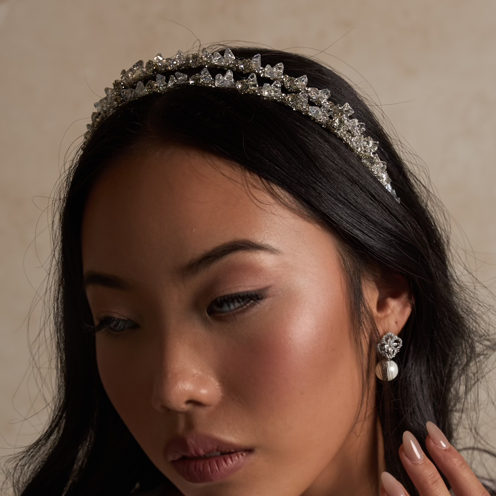 Cristalla Crystal Double Headband Hair Accessories - Tiara & Crown