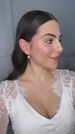 Belina Bridal Earrings (Rose Gold)